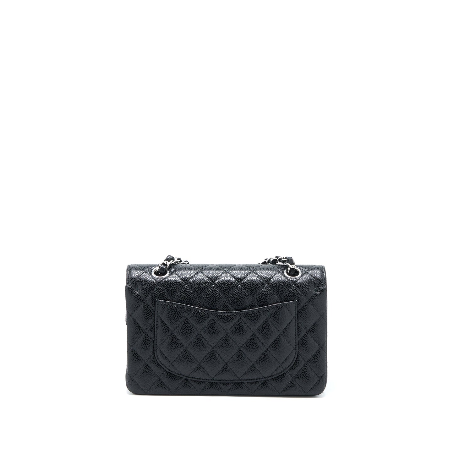 Chanel Classic Double Flap Caviar SHW Microchip Black Small Shoulder Bag Microchip 1