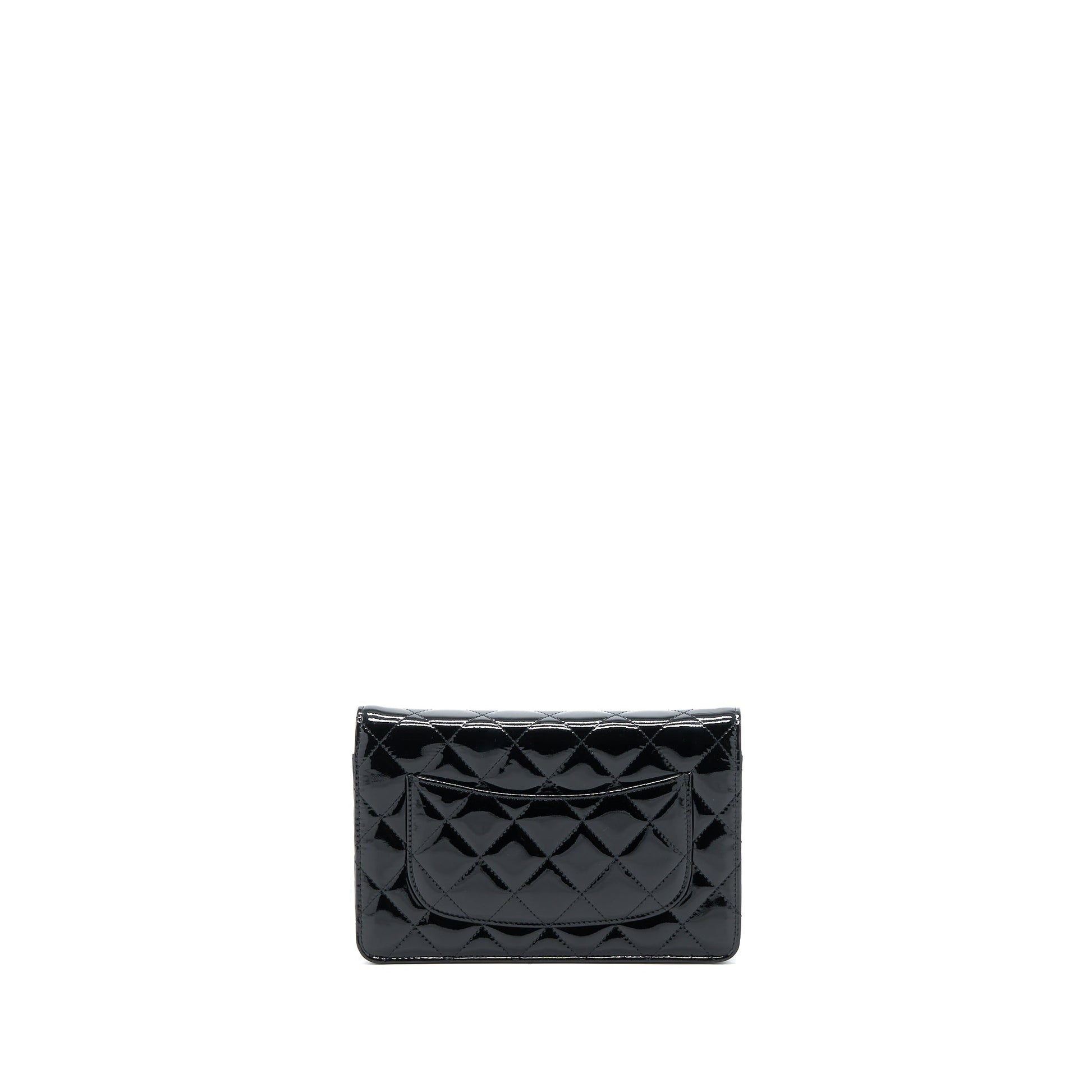 Chanel Classic on Patent SHW Black Wallet Case
