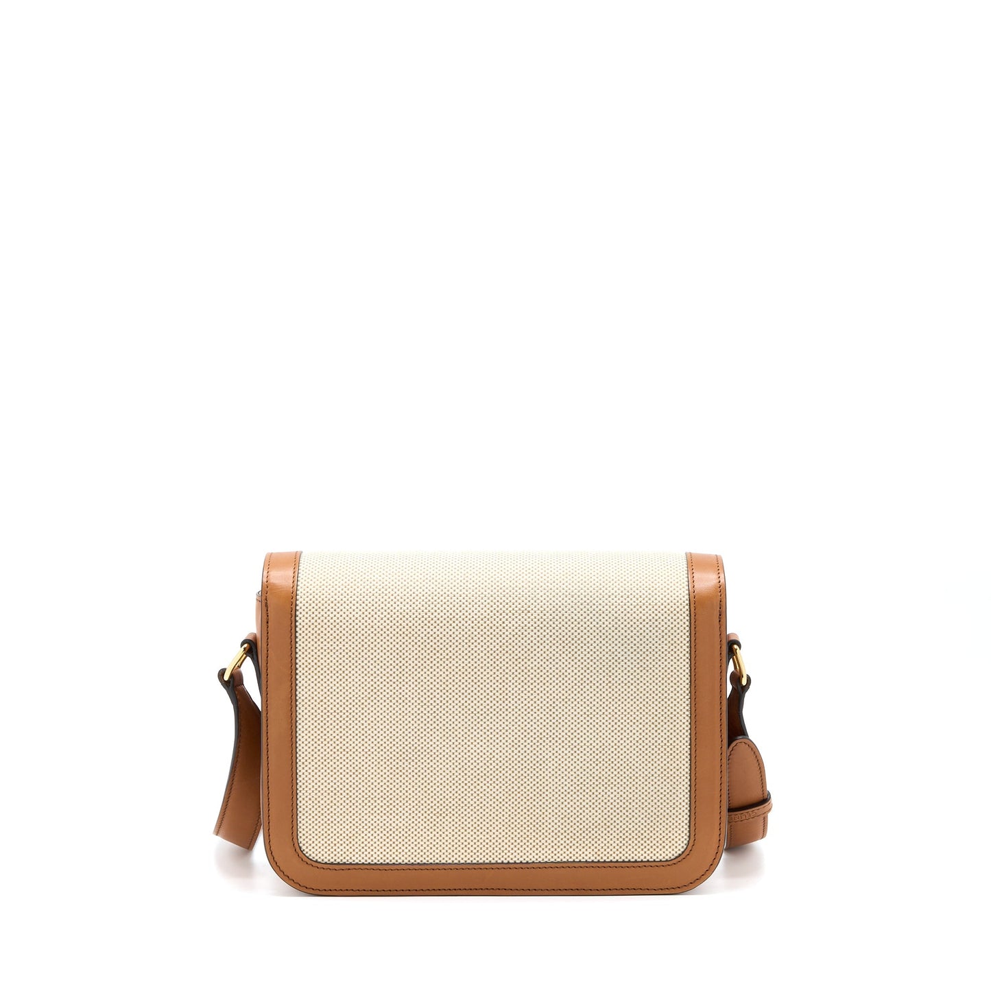 Celine Triomphe Purse In Textile Natural Calfskin Handbag Medium Travel Bag