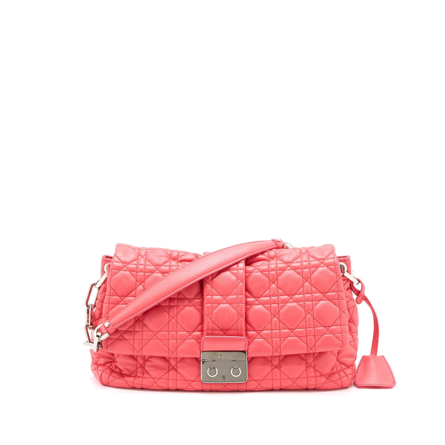 Dior New Lock Purse Lambskin Handbag Red Mini Travel Bag