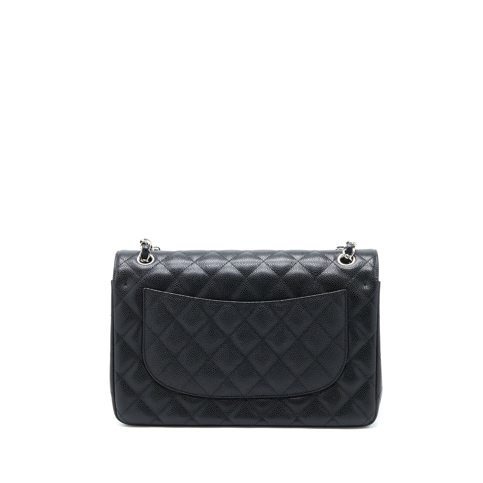 Chanel Jumbo Classic Double Flap Caviar SHW Black Shoulder Bag Shw 2