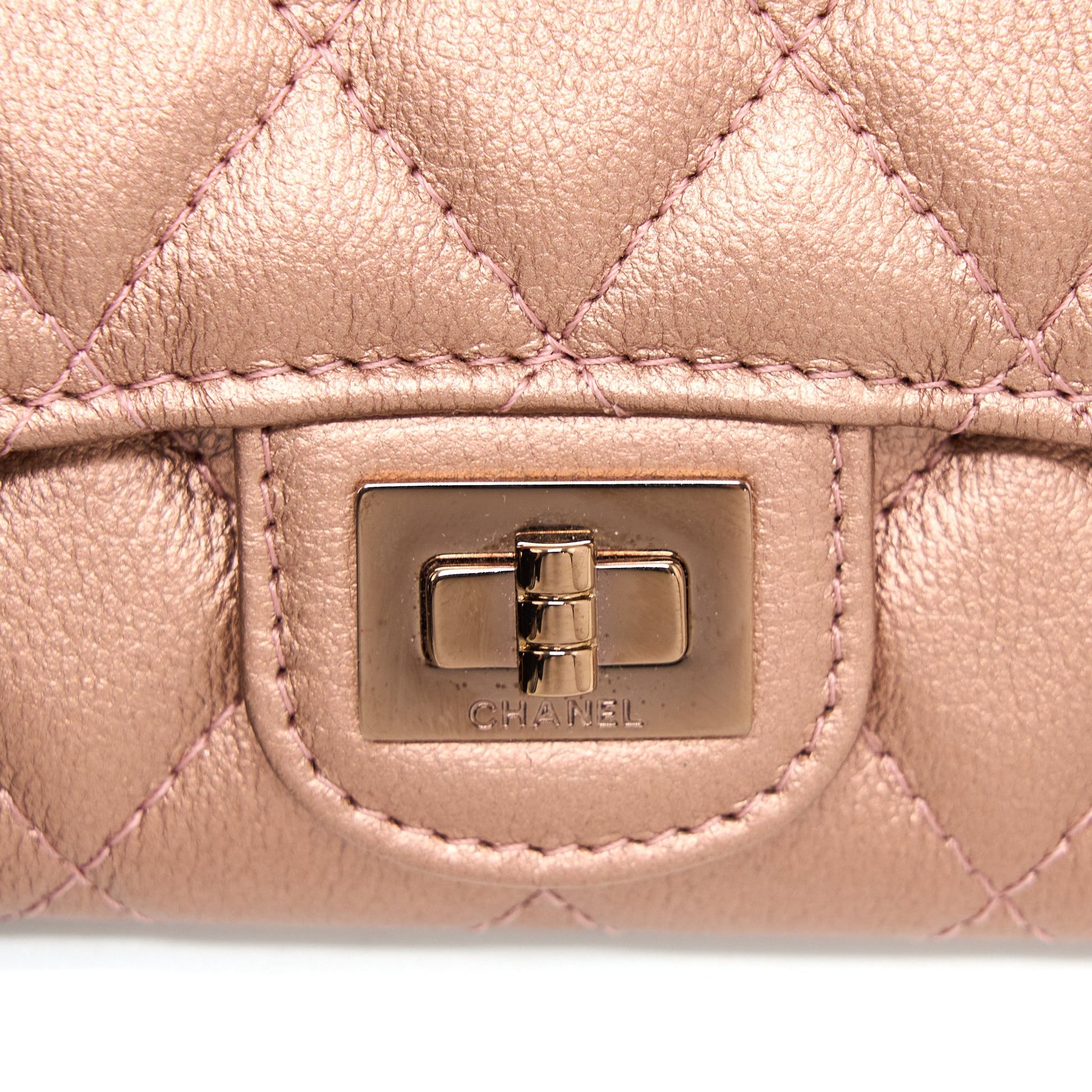 Chanel 2.55 Reissue Flap Card Holder Gold Wallet Case