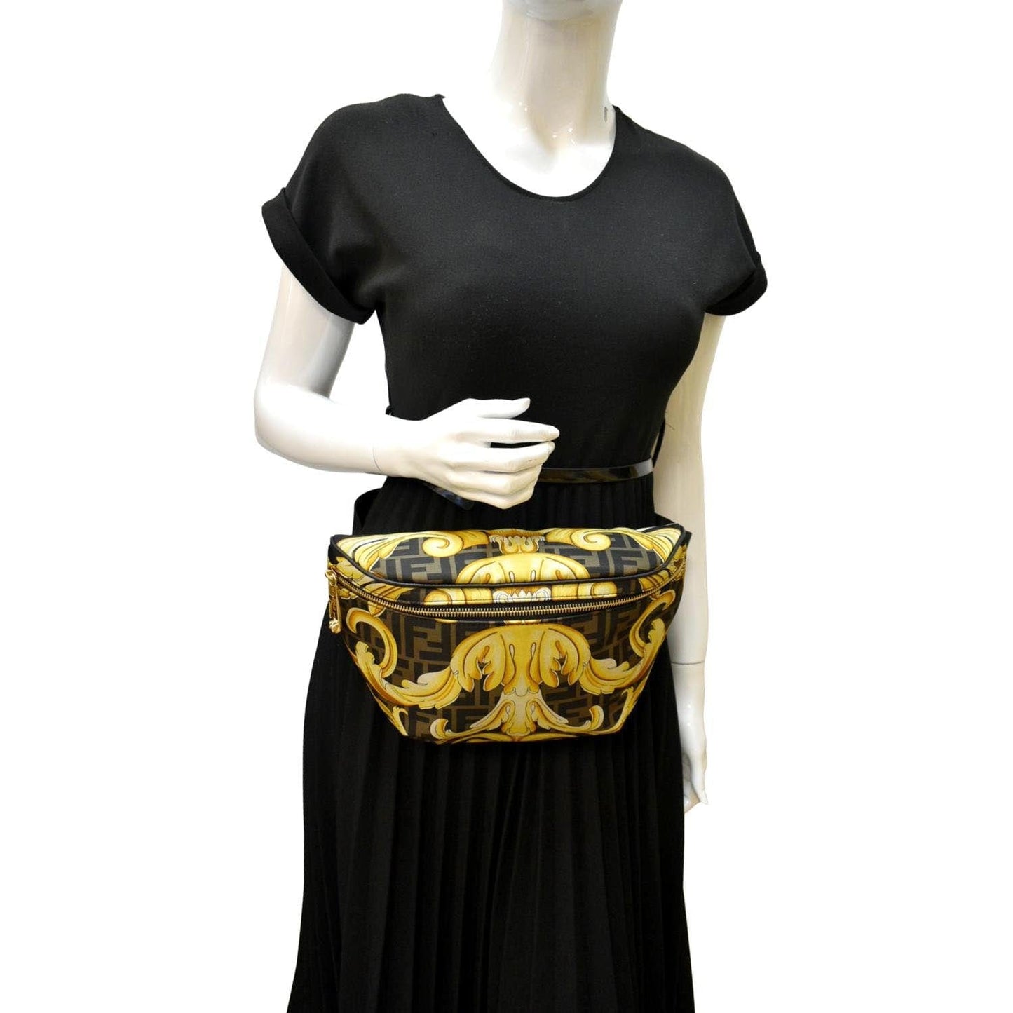 Fendi Versace Ff Baroque Belt Bag Nylon Gold Baroque Belt Bag