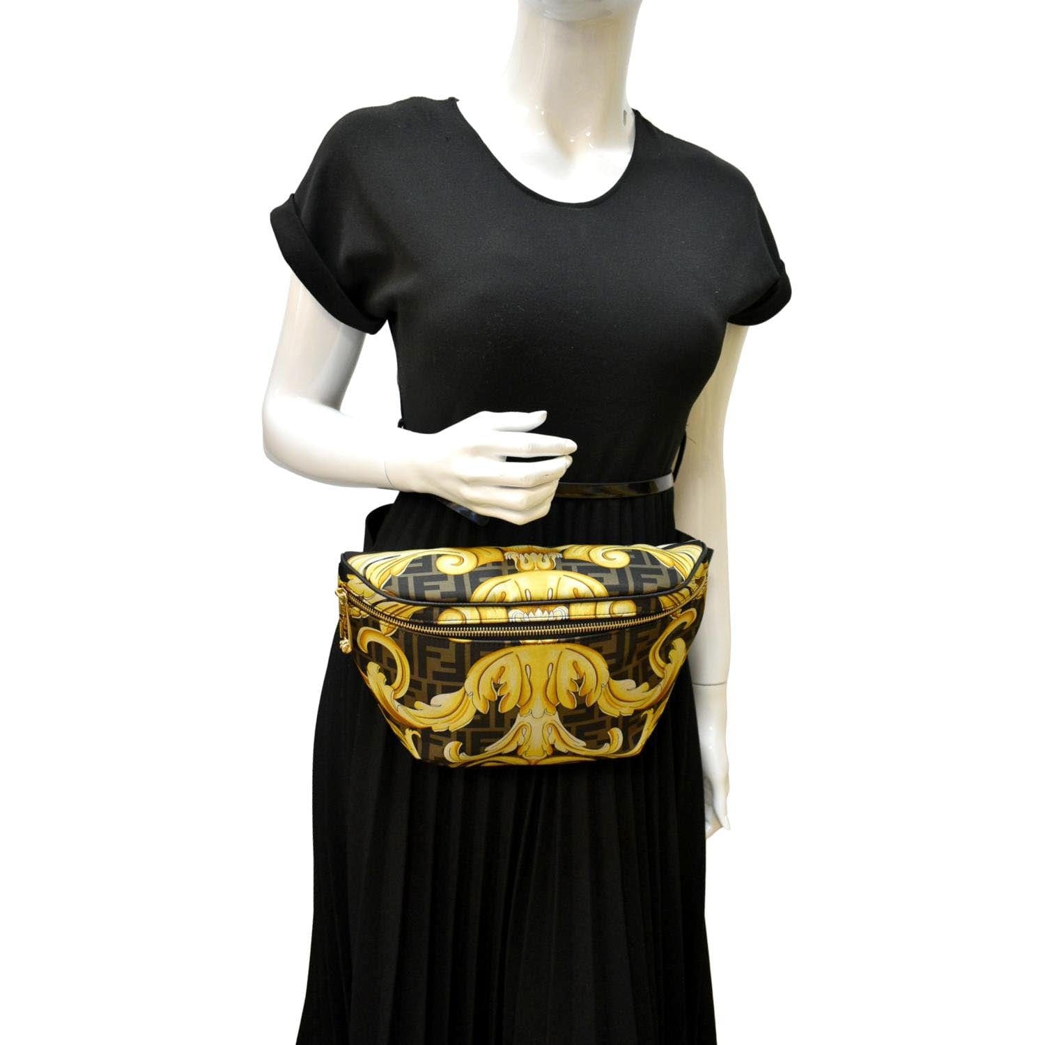 Fendi Versace Ff Baroque Belt Bag Nylon Gold Baroque Belt Bag