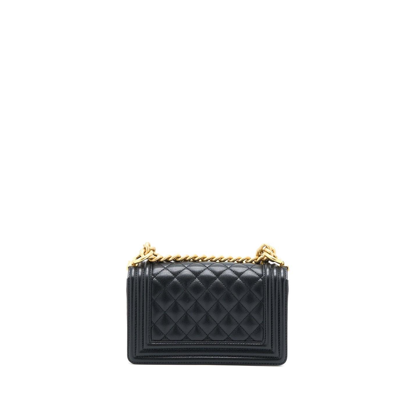 Chanel Boy Caviar GHW Microchip Black Small Handbag Microchip 2