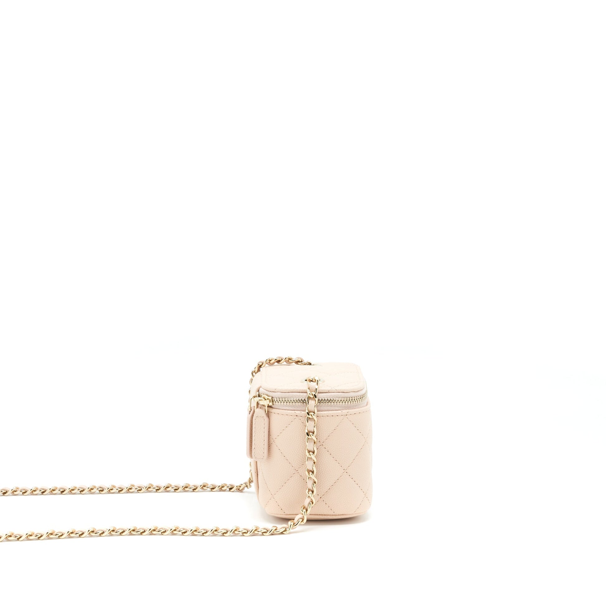 Chanel Vanity Light Caviar GHW Beige Mini Bag