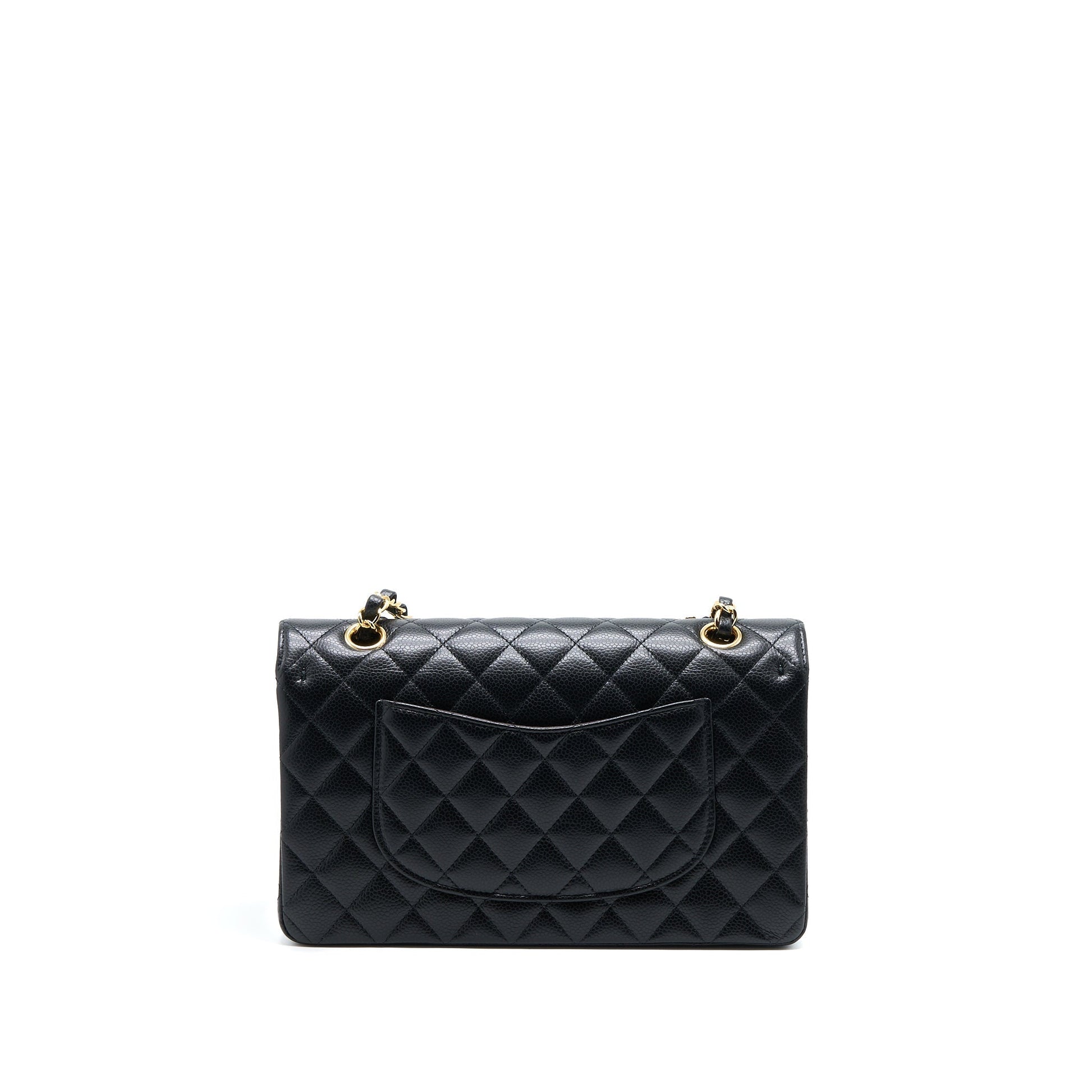 Chanel Classic Double Flap Caviar GHW Microchip Black Shoulder Bag Microchip 2