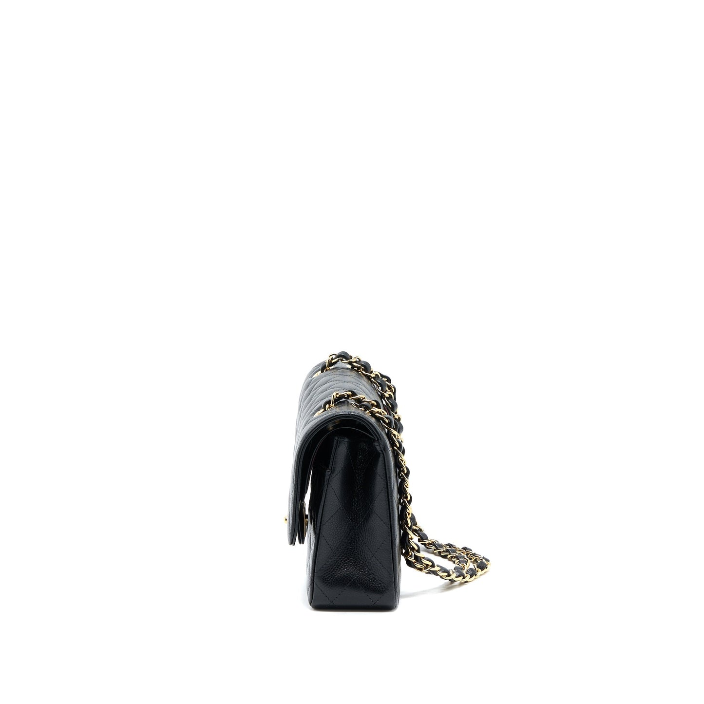 Chanel Classic Double Flap Caviar GHW Microchip Black Shoulder Bag Microchip 2