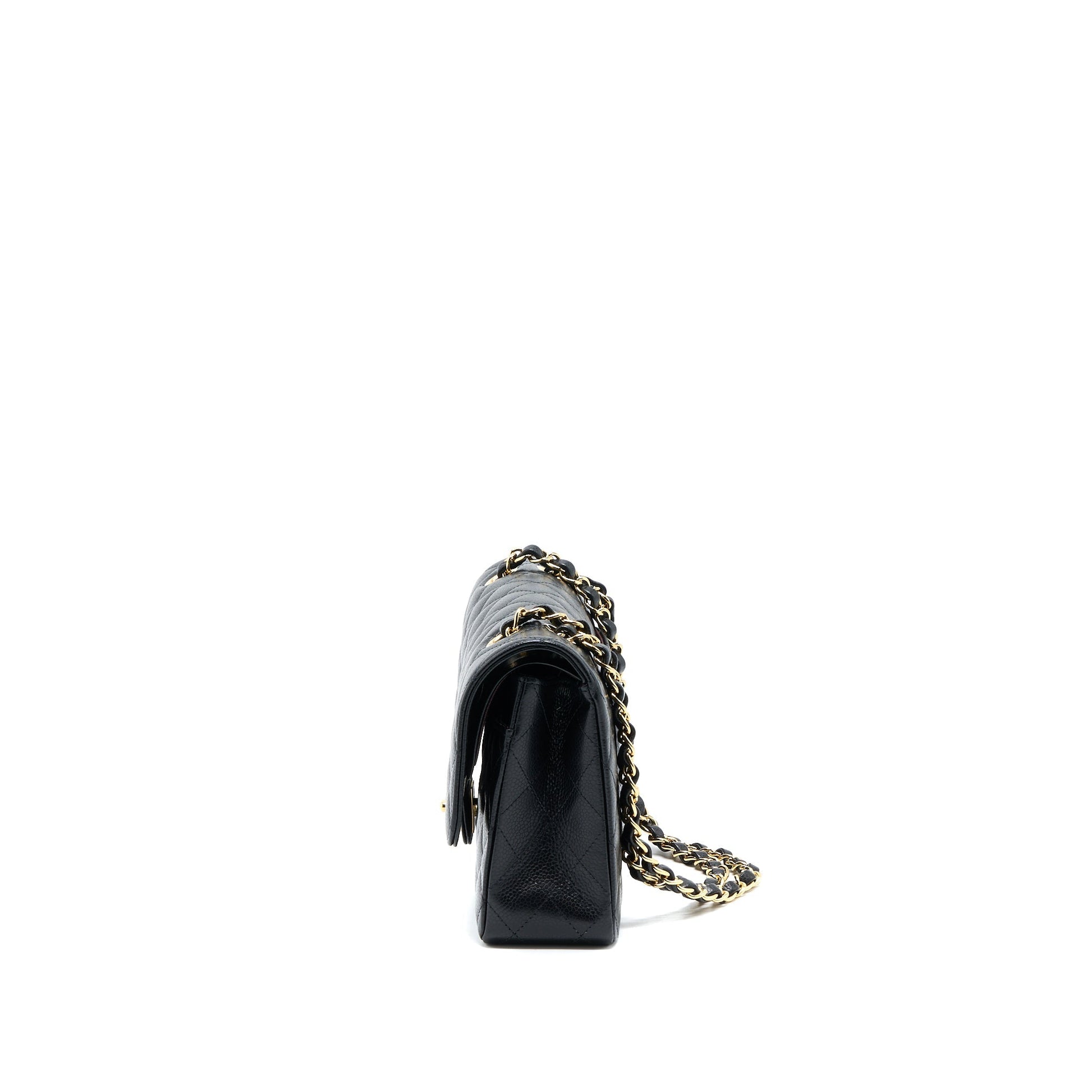 Chanel Classic Double Flap Caviar GHW Microchip Black Shoulder Bag Microchip 2