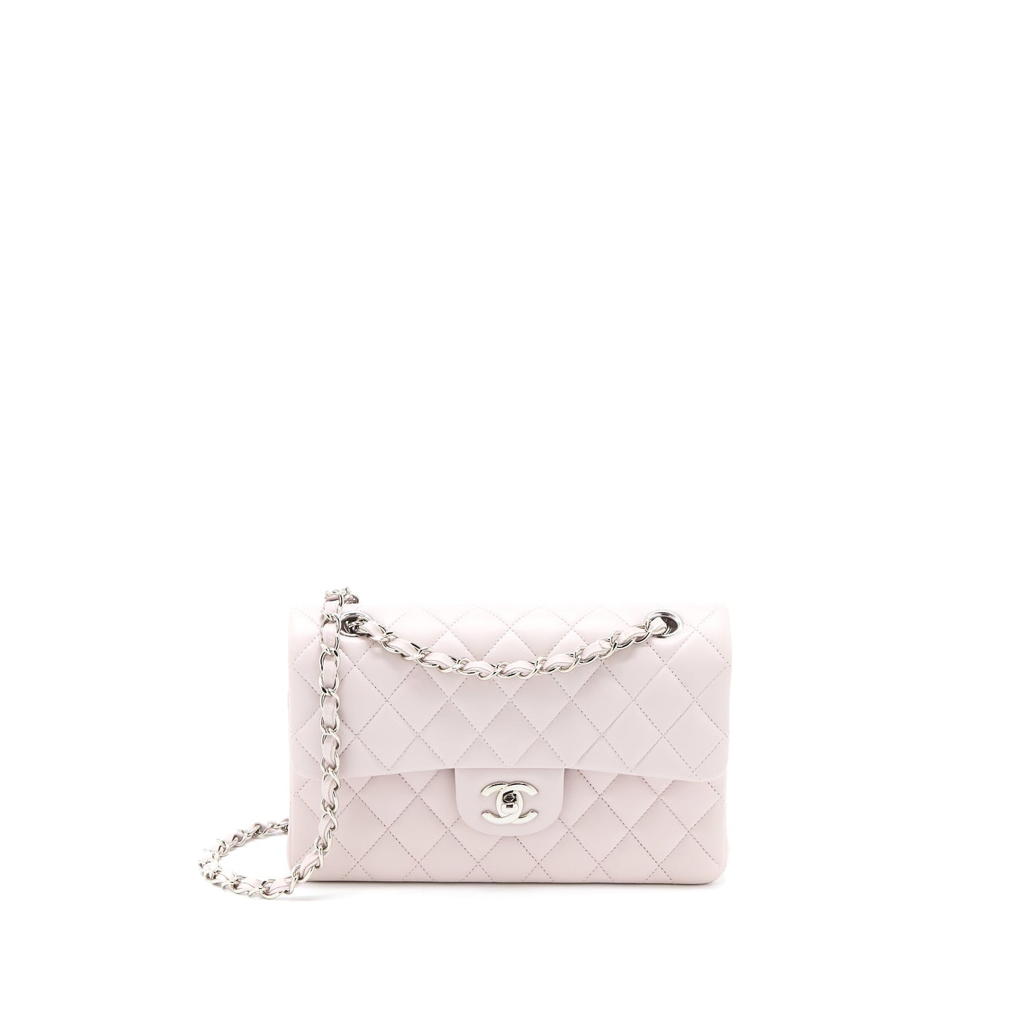 Chanel Classic Double Flap Lambskin Light Purple Small Handbag