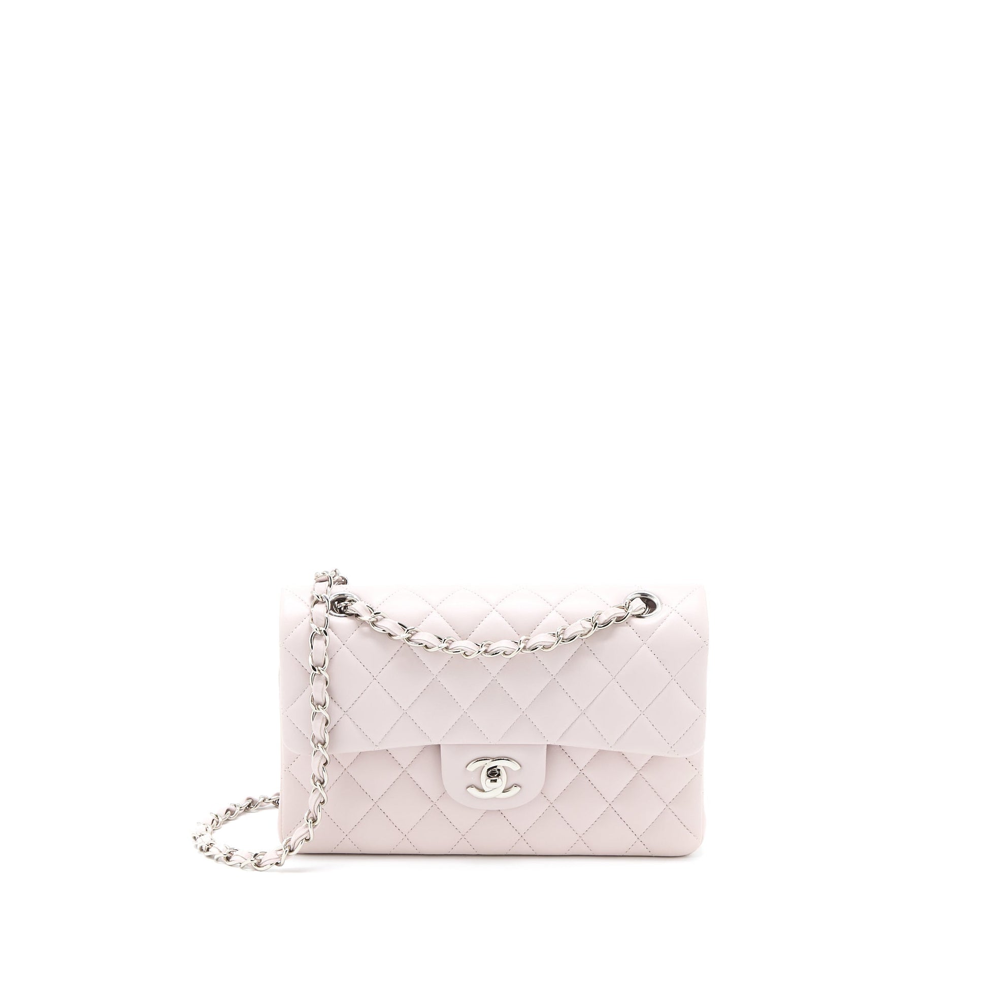 Chanel Classic Double Flap Lambskin Light Purple Small Handbag
