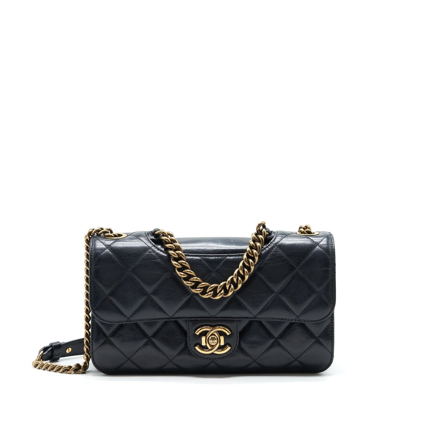 Chanel Perfect Edge Flap Calfskin Ruthenium GHW Grey Shoulder Bag