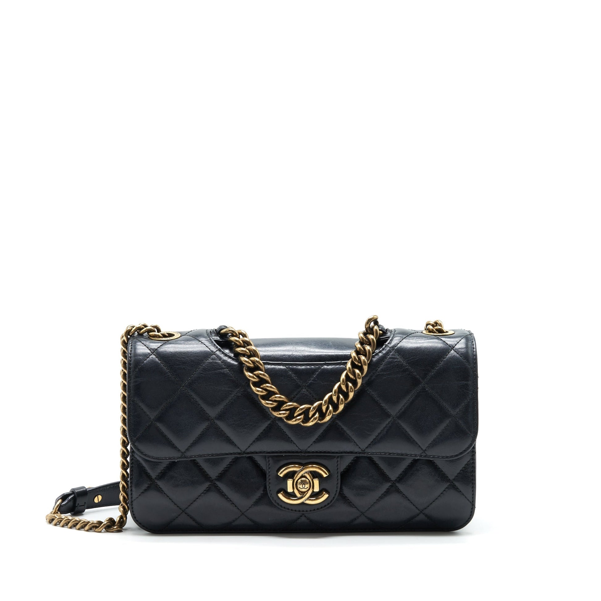 Chanel Perfect Edge Flap Calfskin Ruthenium GHW Grey Shoulder Bag