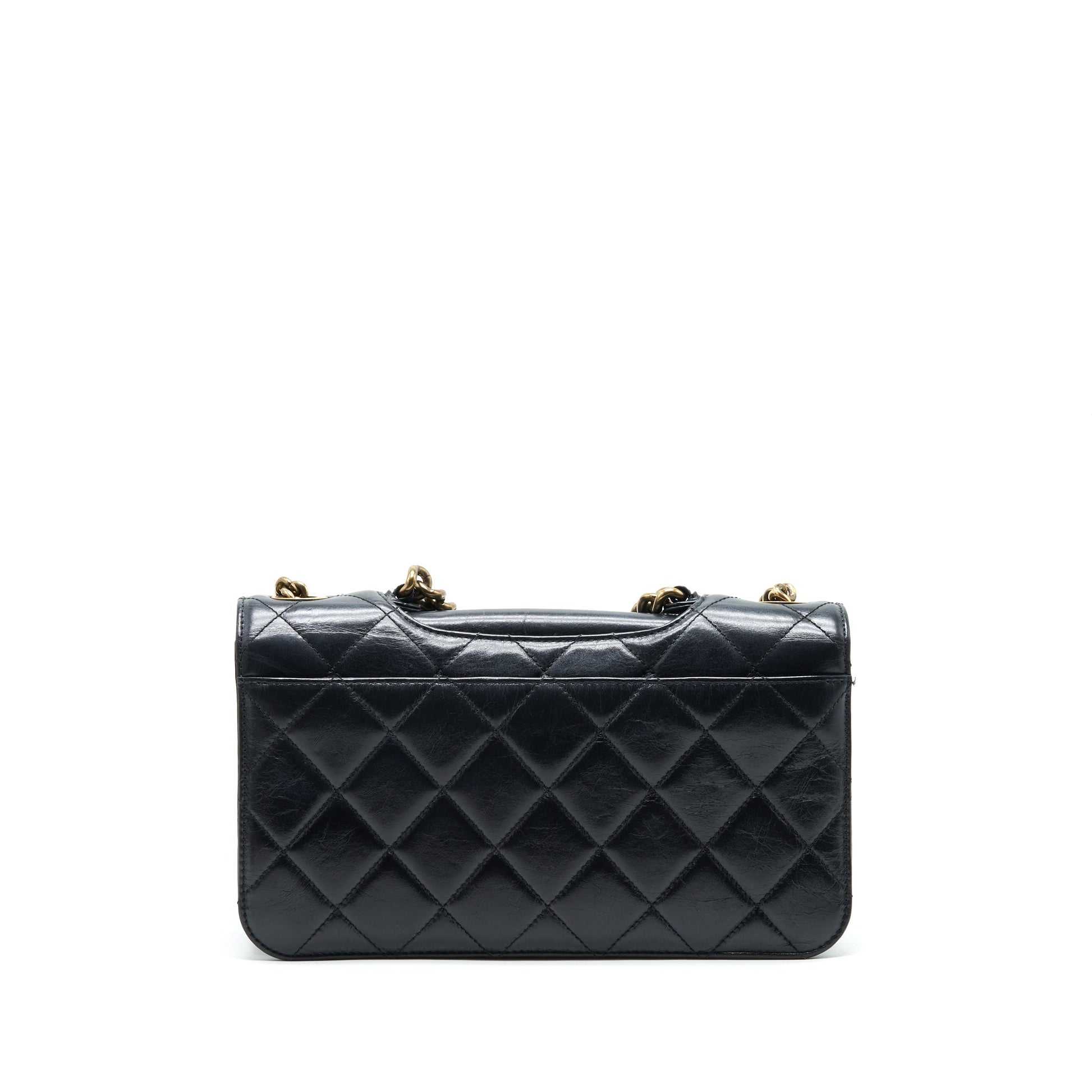 Chanel Perfect Edge Flap Calfskin Ruthenium GHW Grey Shoulder Bag
