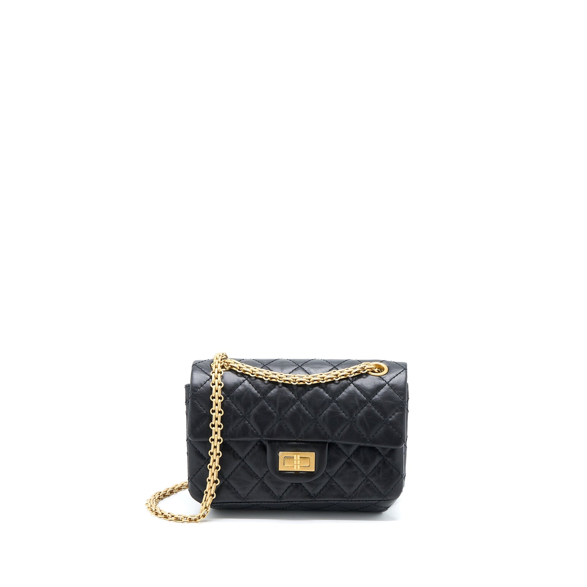 Chanel 2.55 Reissue Flap Aged Calfskin Brushed Black Shoulder Bag Microchip 3