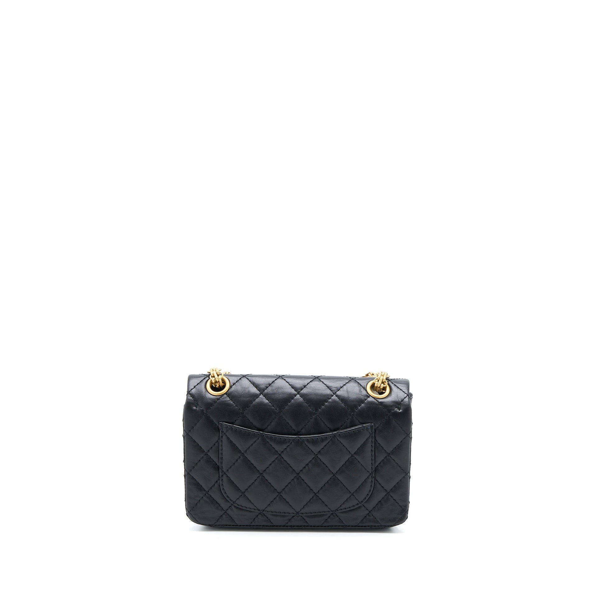 Chanel 2.55 Reissue Flap Aged Calfskin Brushed Black Shoulder Bag Microchip 3