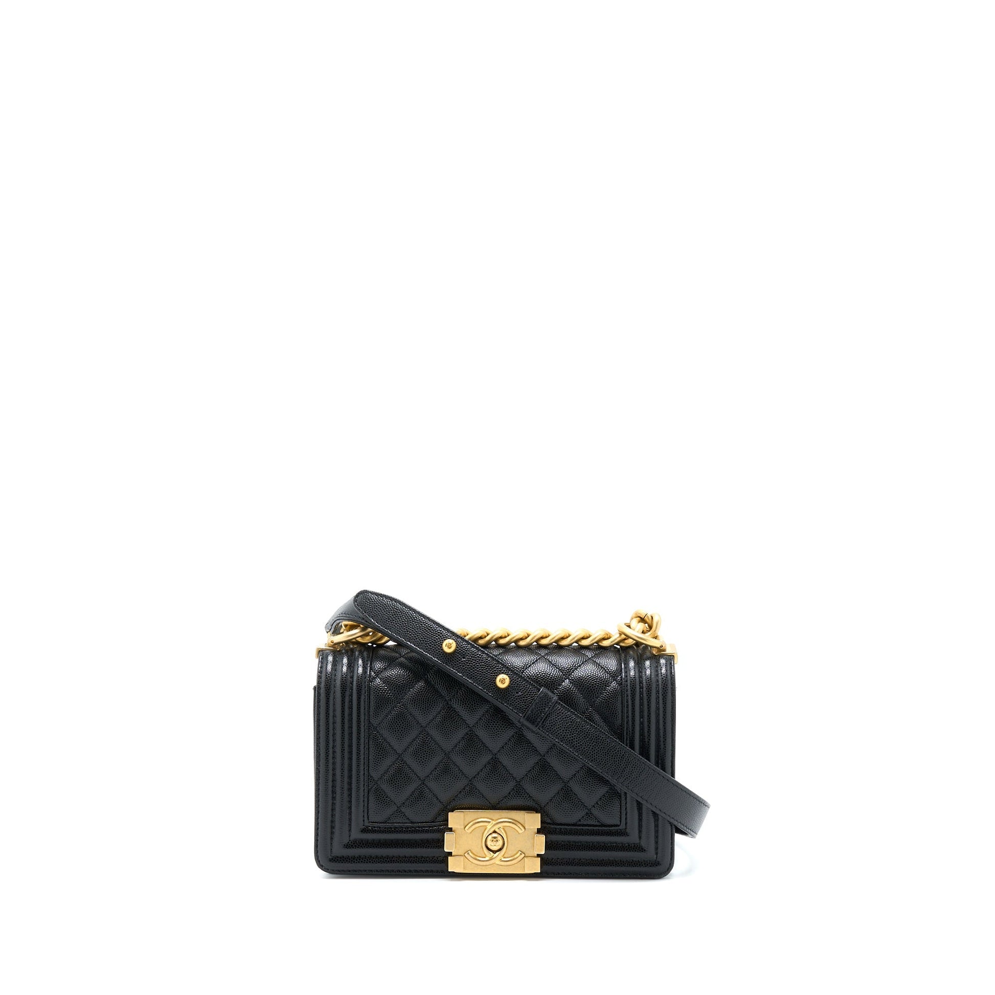 Chanel Boy Caviar GHW Black Small Handbag Ghw 1