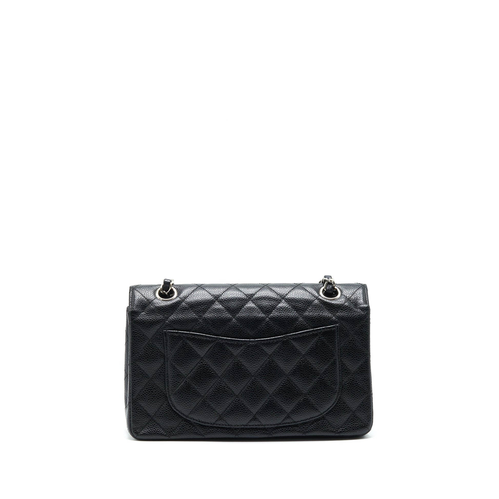 Chanel Classic Double Flap Caviar SHW Black Small Shoulder Bag