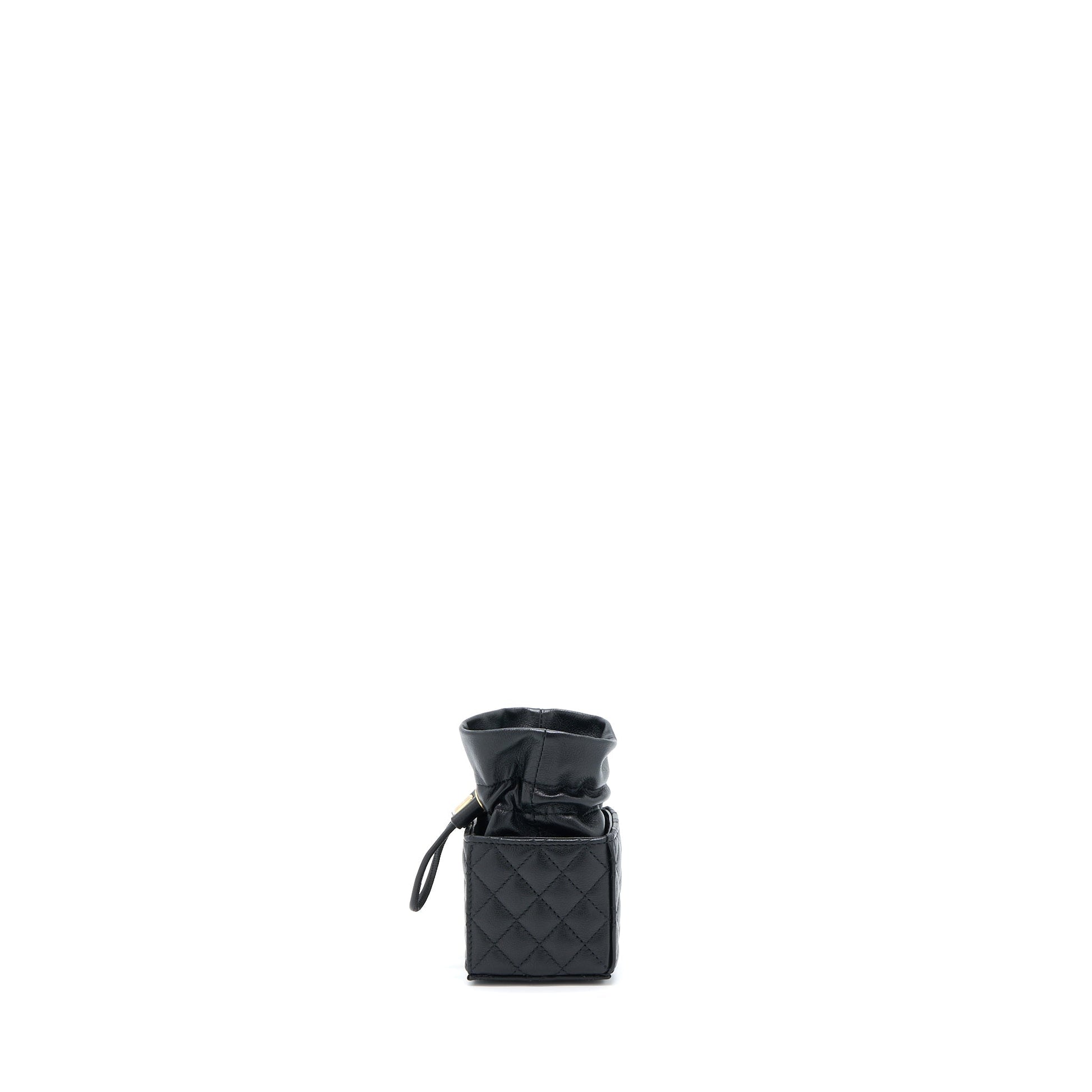 Chanel Vanity Bucket Lambskin Brushed GHW Black Crossbody Bag
