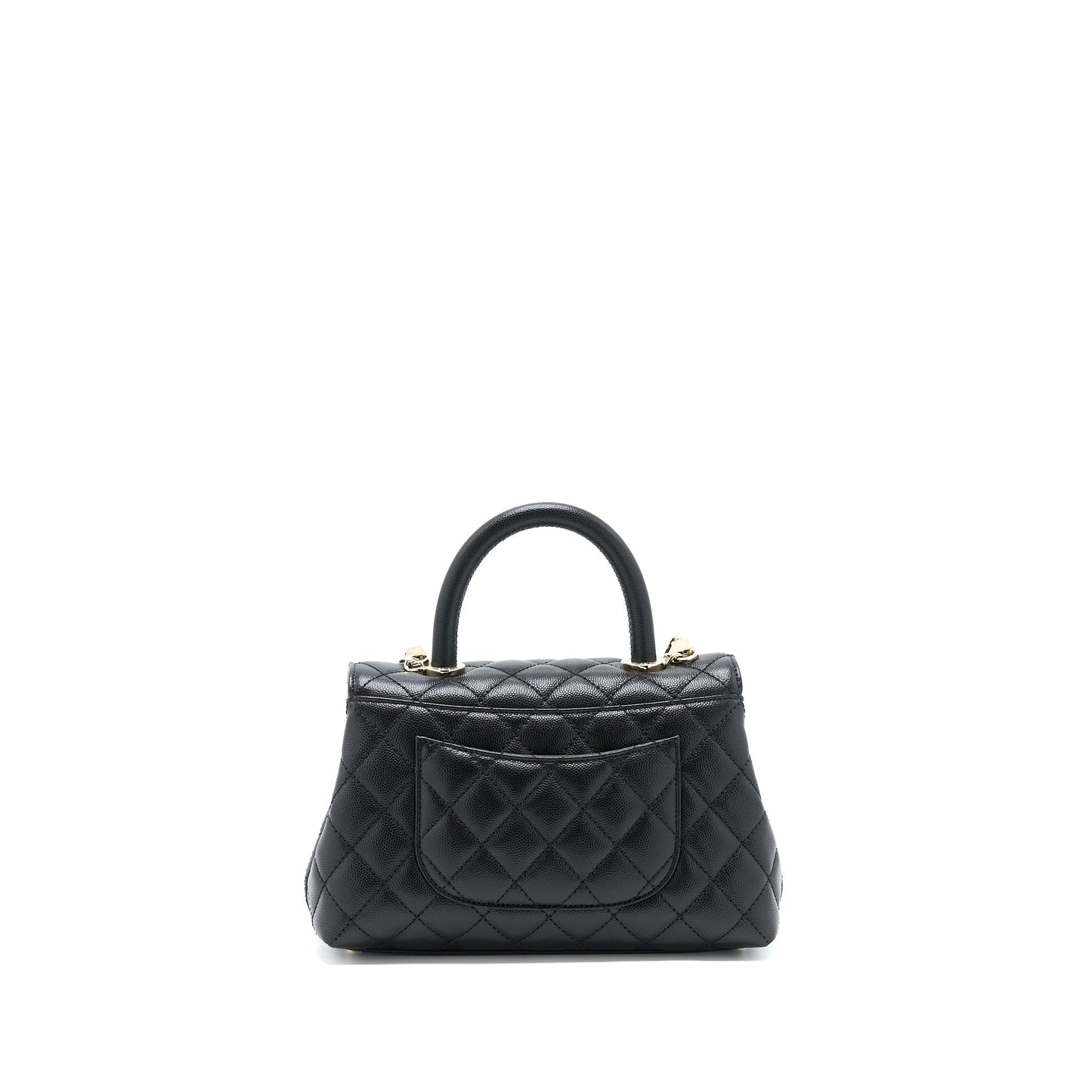 Chanel Coco Handle Caviar LGHW Microchip Black Small Handbag Microchip 4