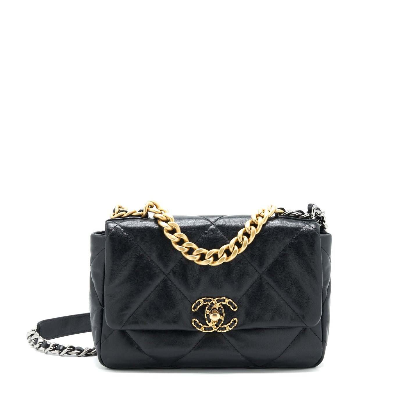 Chanel 19 GHW Black Small Handbag
