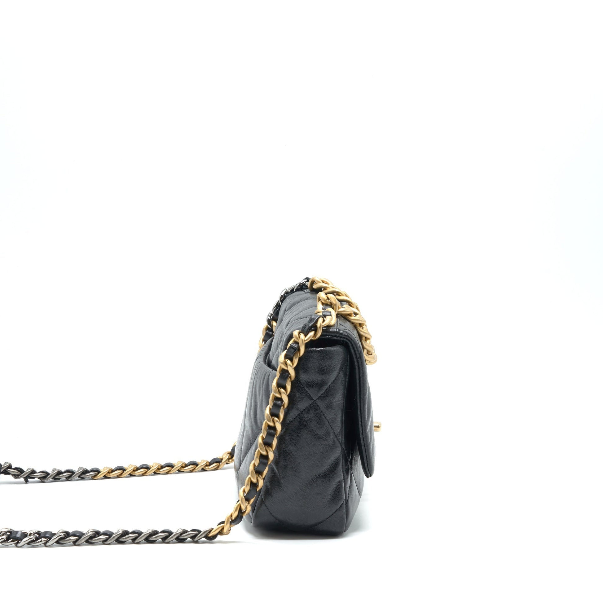 Chanel 19 GHW Black Small Handbag