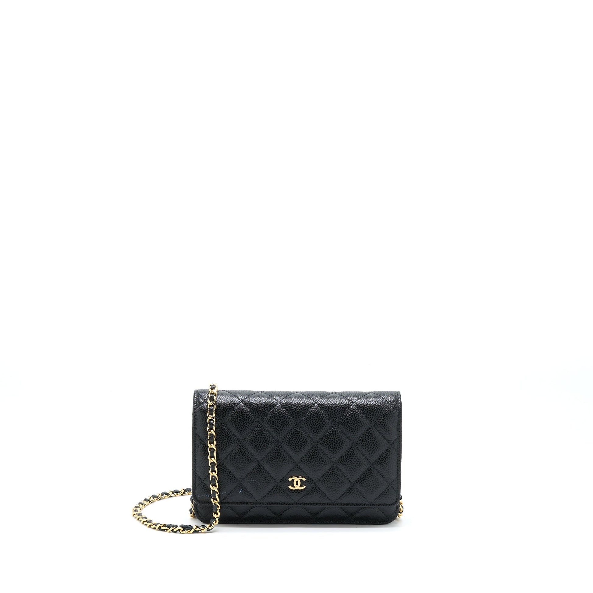 Chanel Classic On Caviar GHW Black Wallet Case Ghw 7