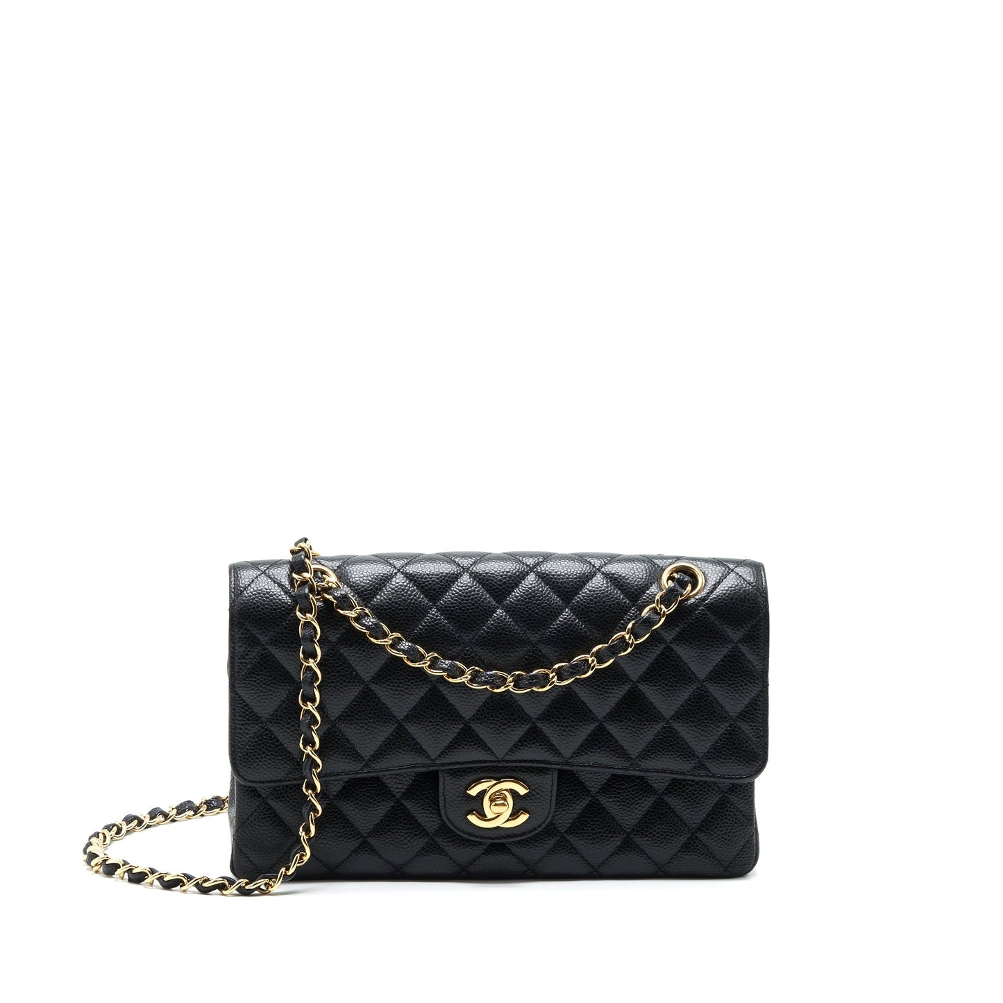 Chanel Classic Double Flap Caviar GHW Black Handbag Caviar Ghw