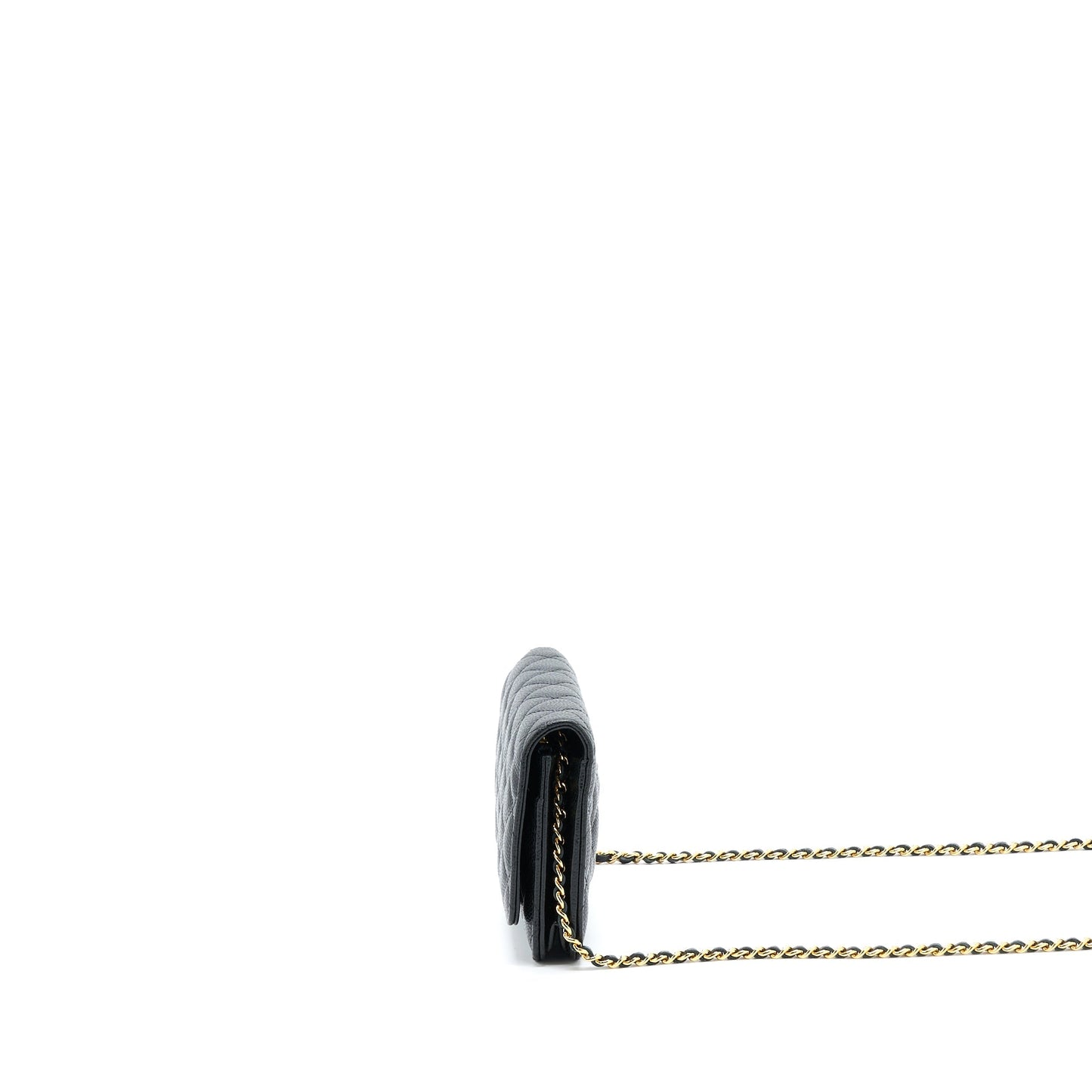 Chanel Classic On Caviar GHW Black Wallet Case Ghw 7