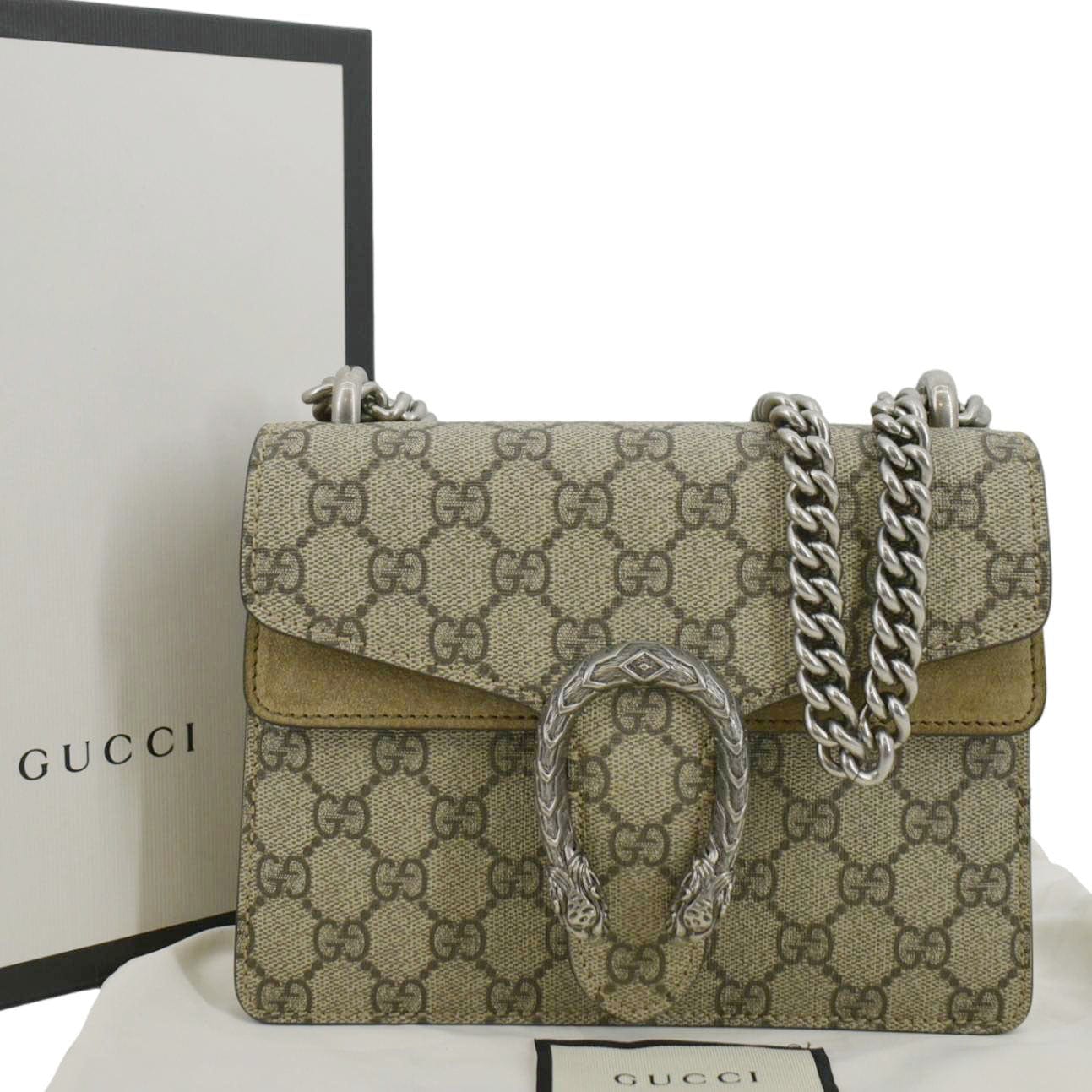 Gucci Dionysus Supreme Crossbody Bag Canvas Beige Bag 421970