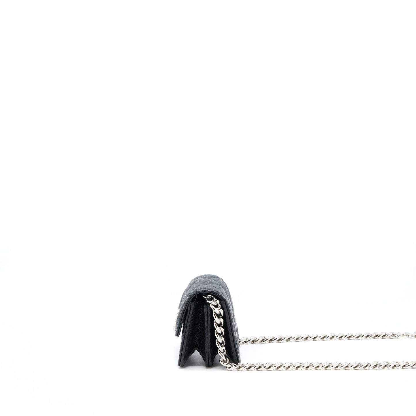 Chanel Caviar SHW Black Clutch Bag