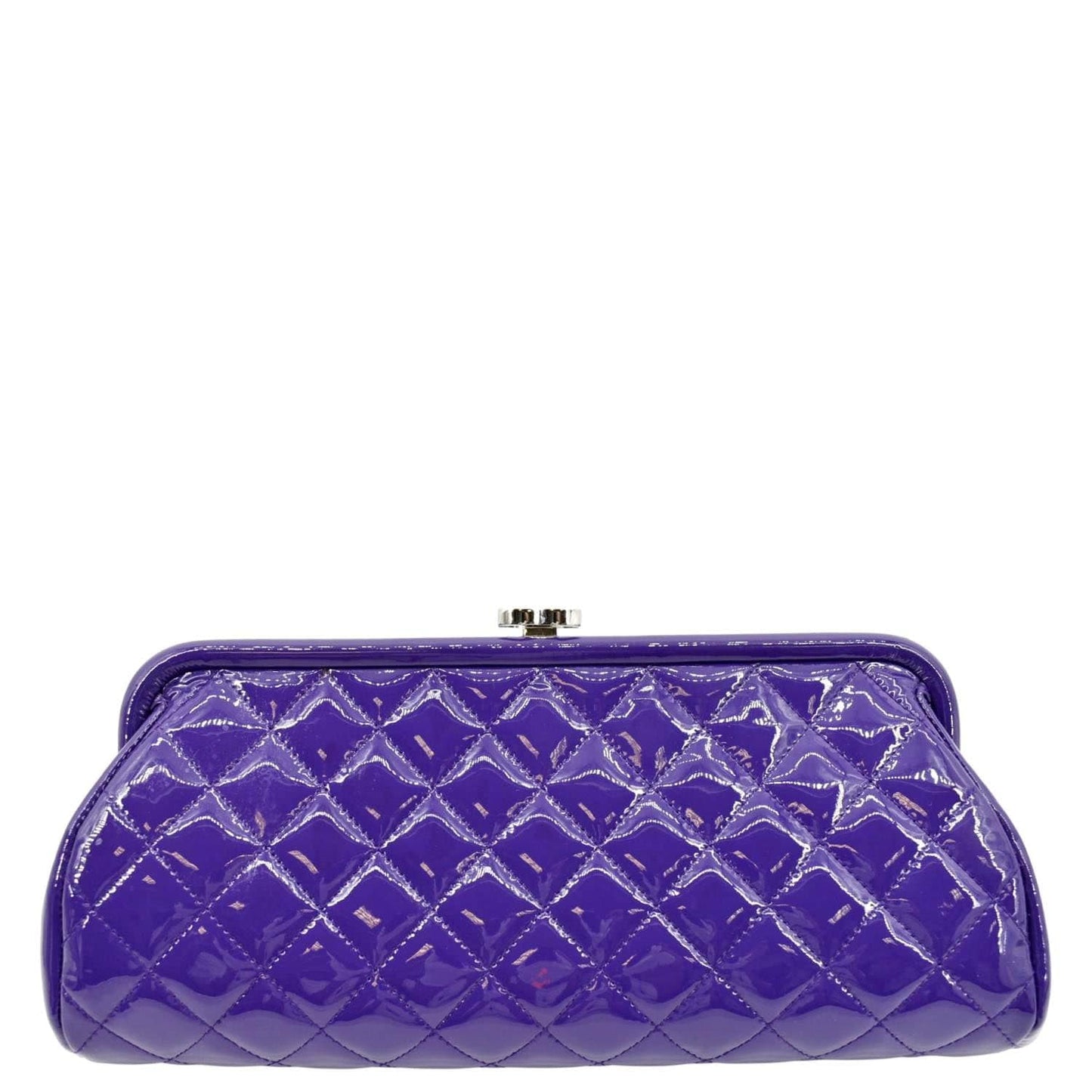 Chanel Timeless Quilted Patent Purple Leather Travel Bag