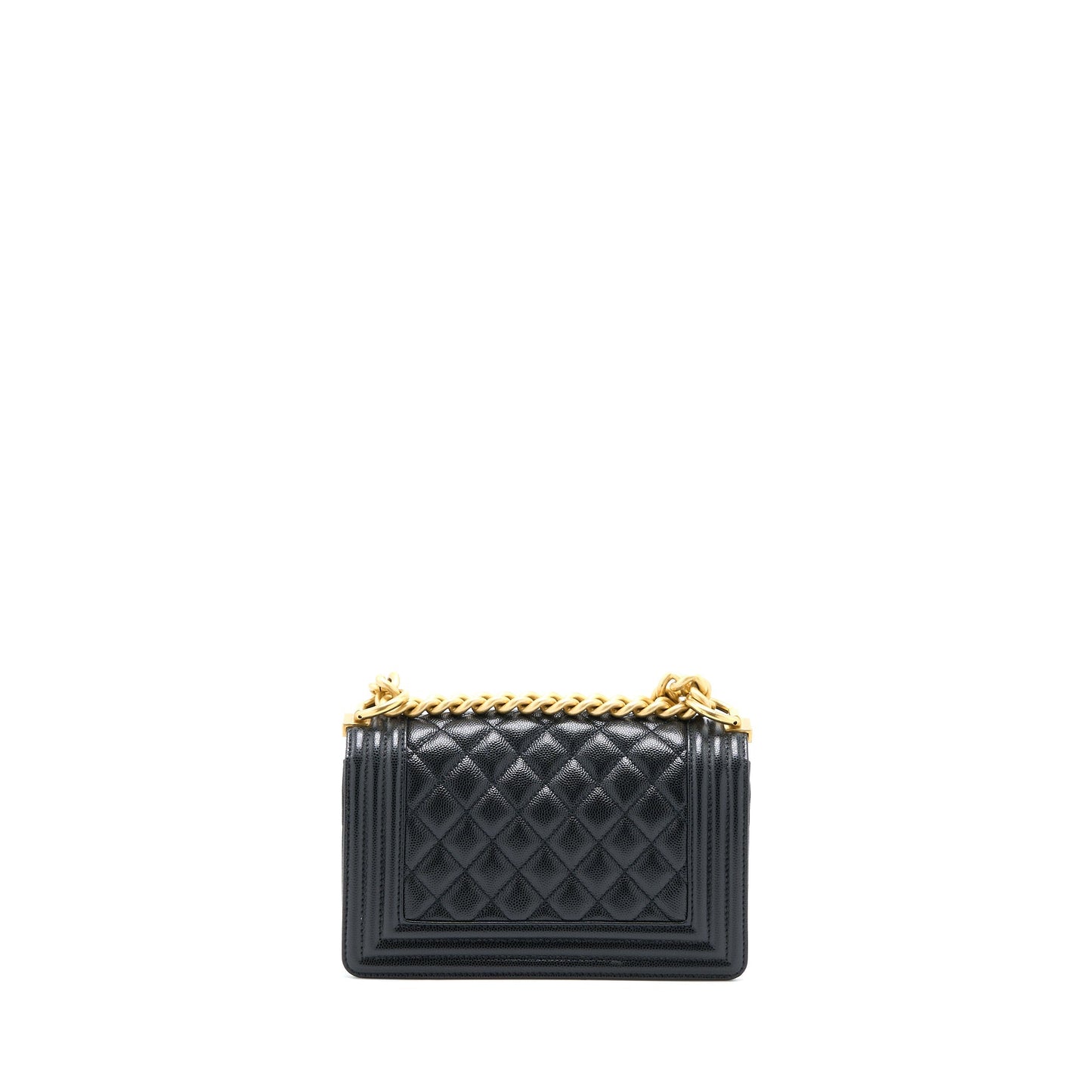 Chanel Boy Caviar GHW Black Small Handbag Ghw 3