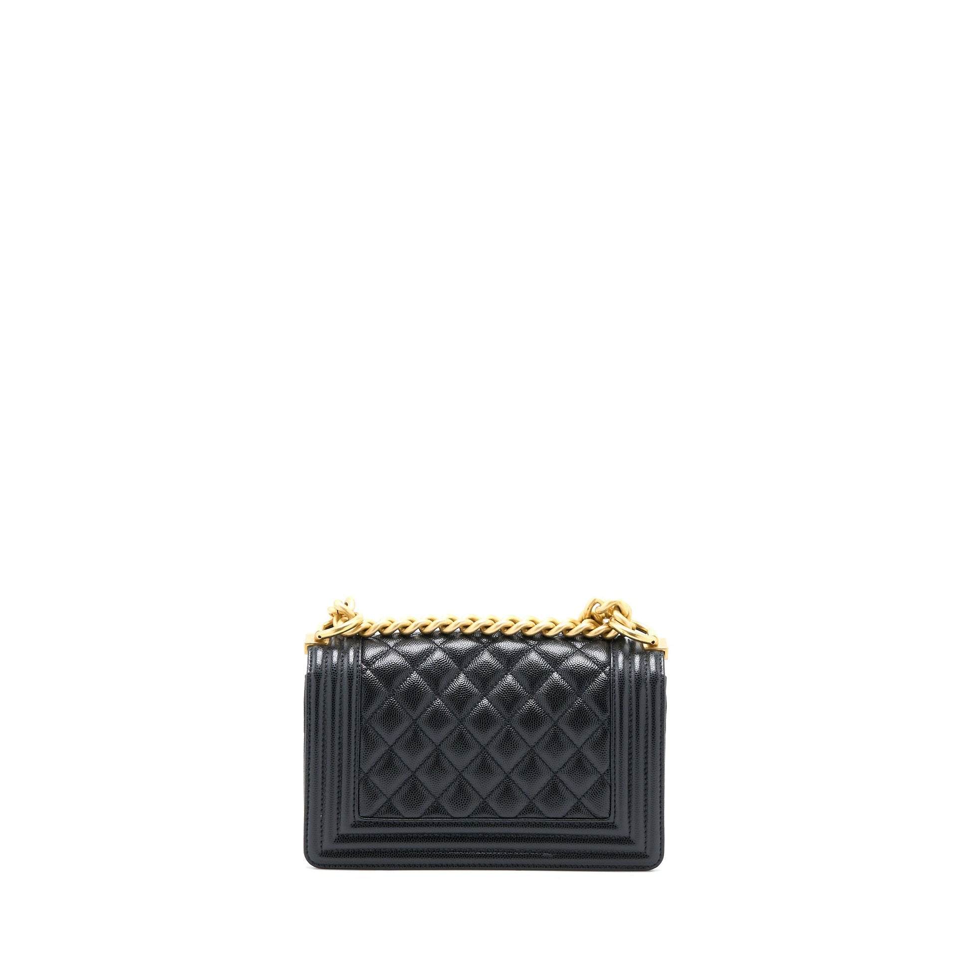 Chanel Boy Caviar GHW Black Small Handbag Ghw 3