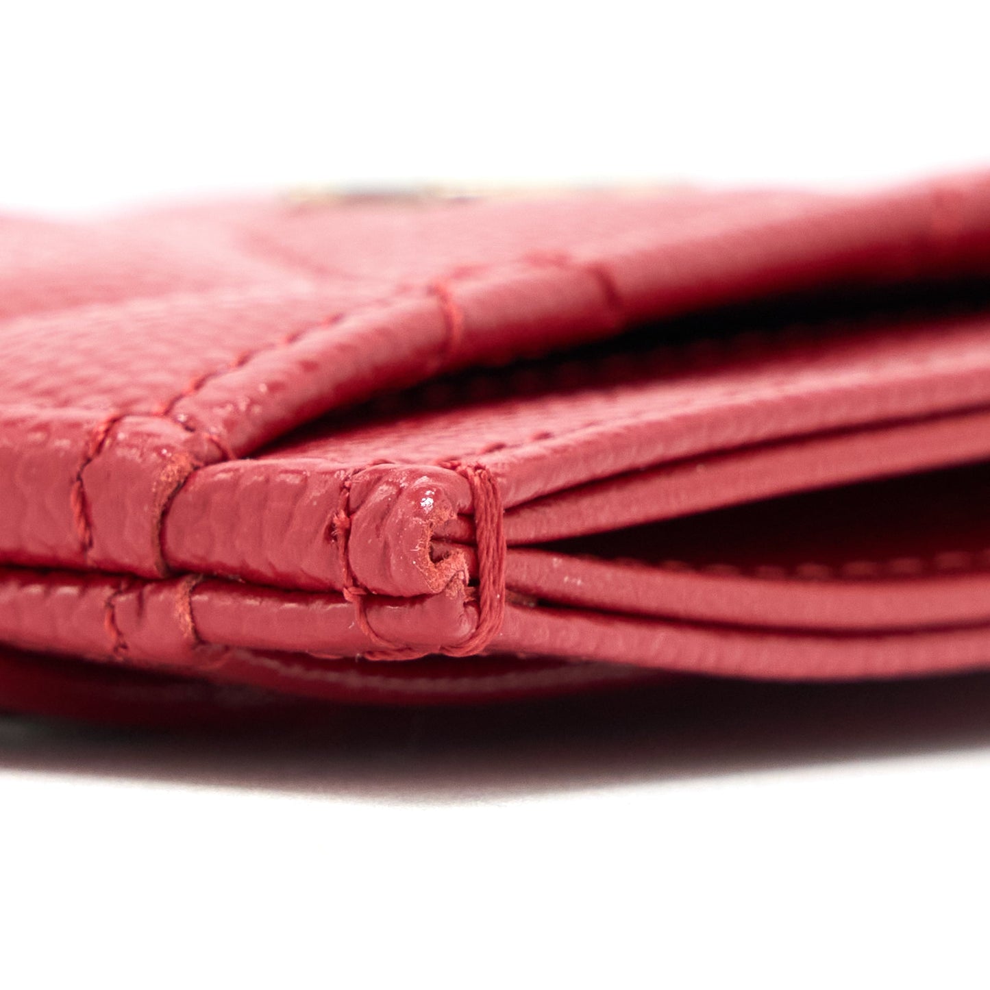 Chanel Classic Card Holder Caviar HW Red Wallet Case
