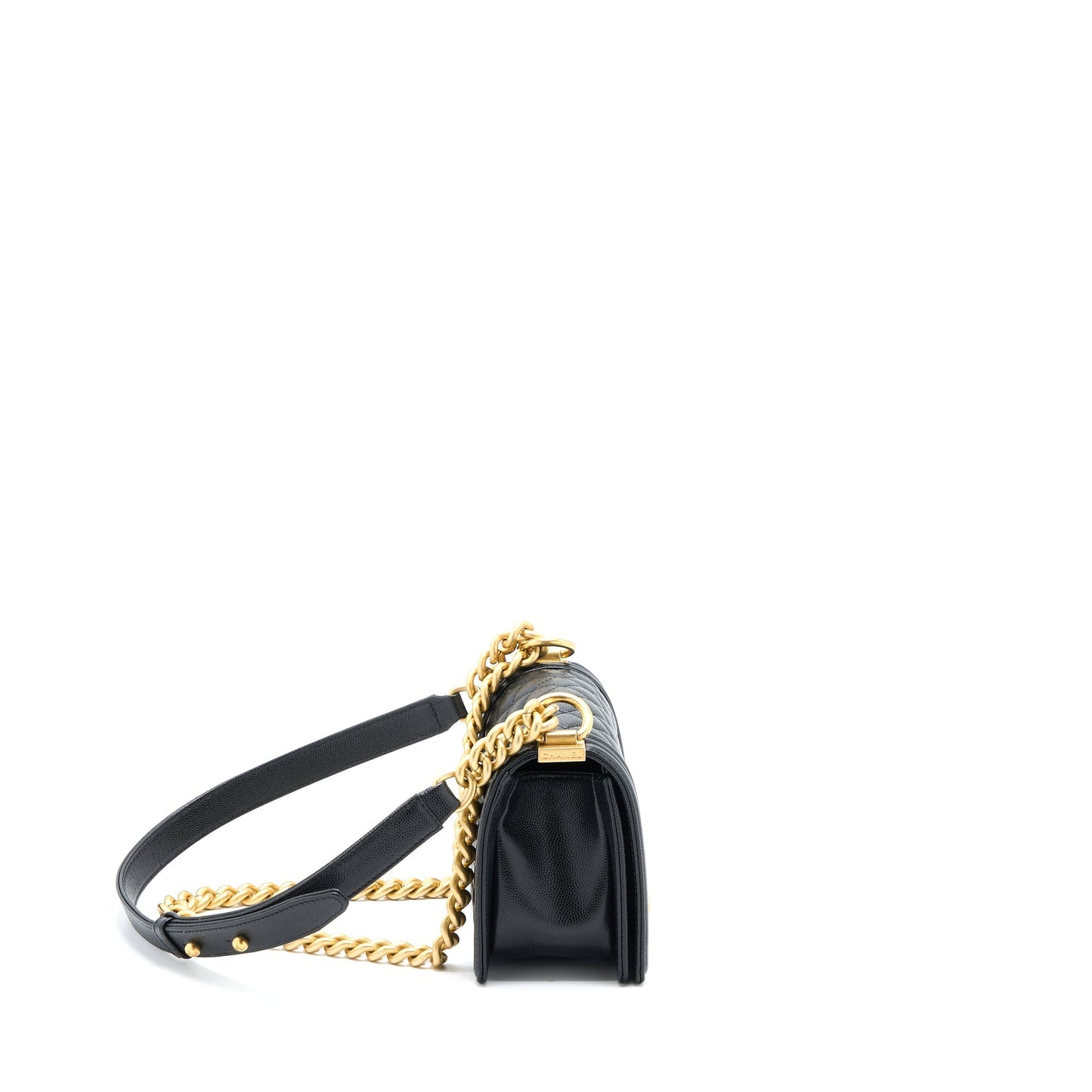 Chanel Boy Caviar GHW Black Small Handbag Ghw 3