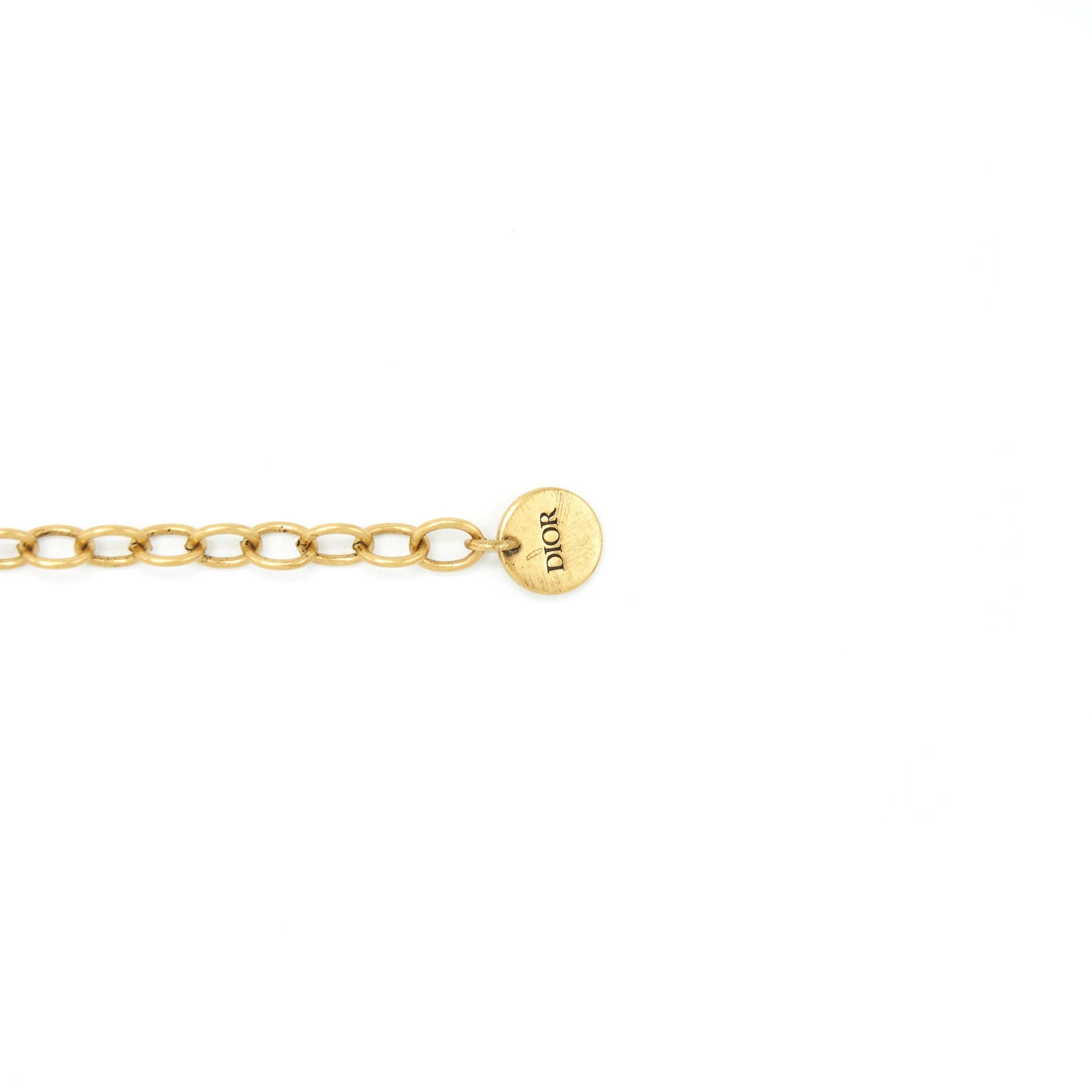 Dior JâA Choker Antique Finish Metal Handbag Gold Travel Bag