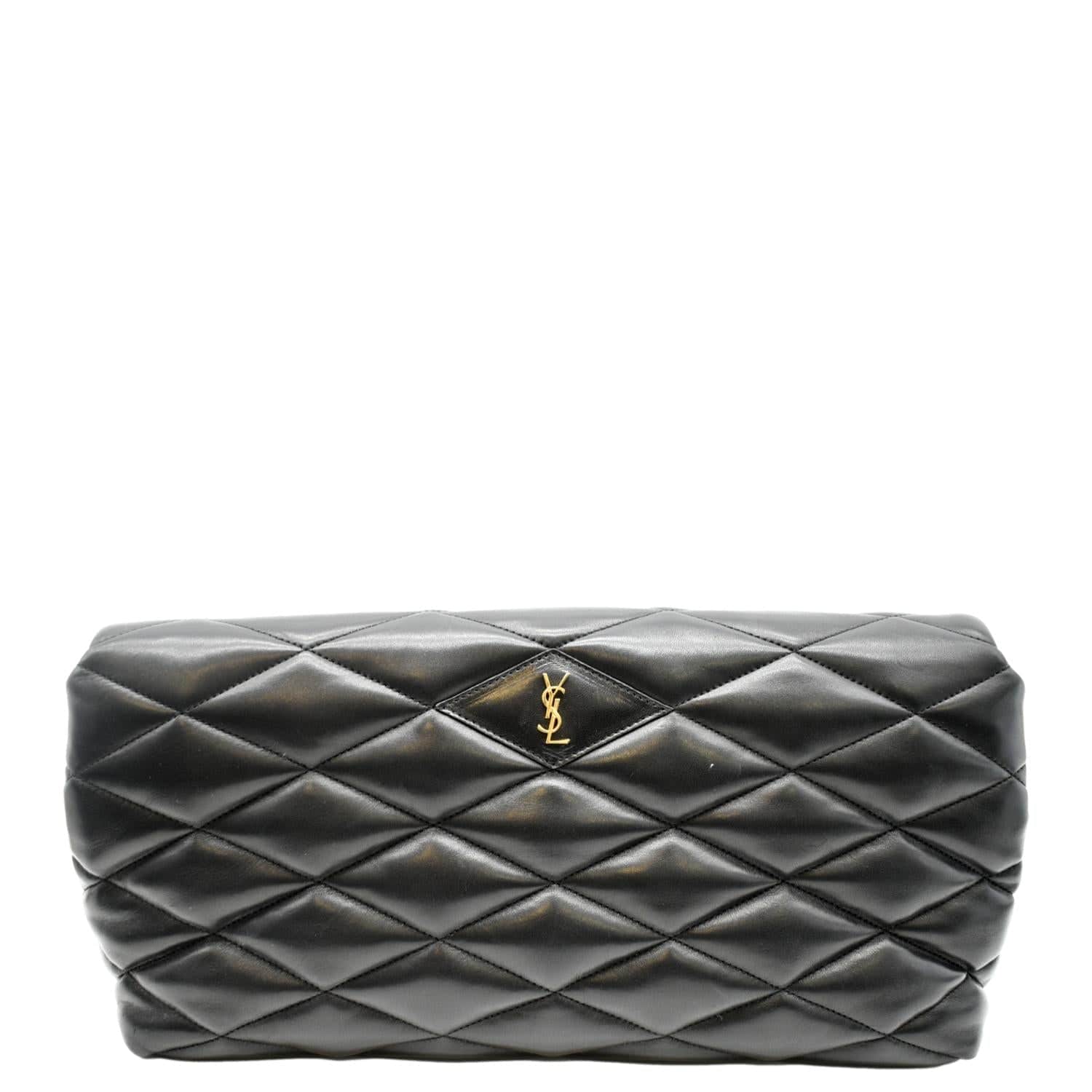 YSL Saint Laurent Saint Sade Large Clutch Bag Leather Quilted