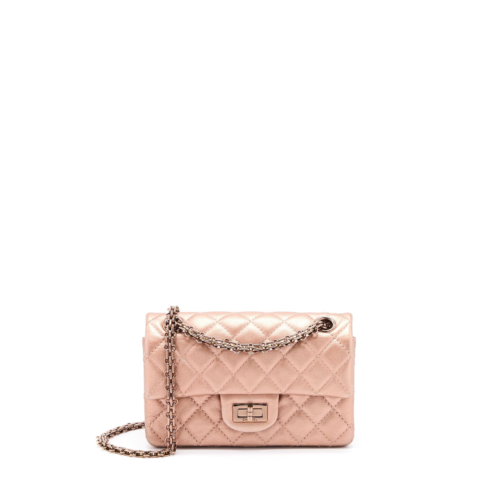 Chanel 2.55 Reissue Flap Calfskin Pink Gold Shoulder Bag