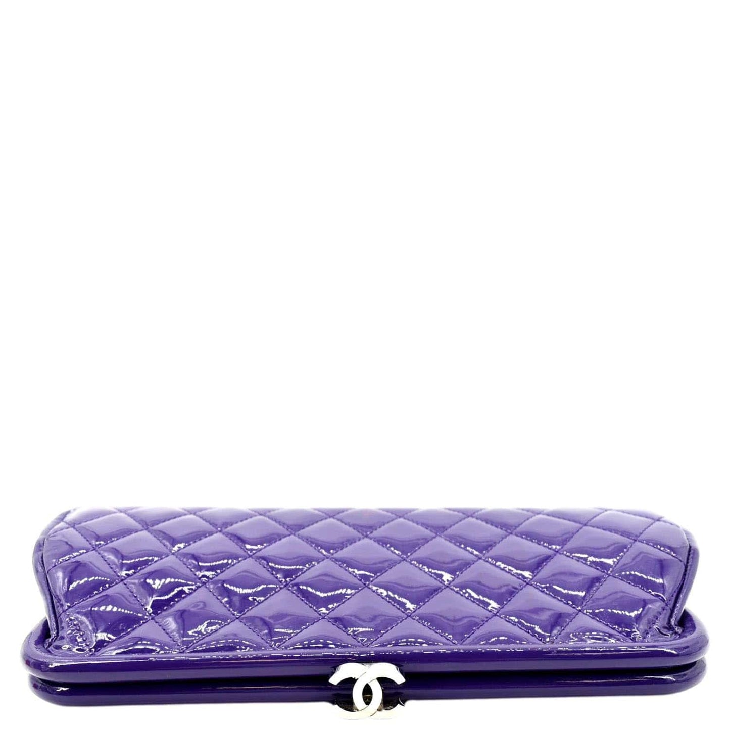 Chanel Timeless Quilted Patent Purple Leather Travel Bag