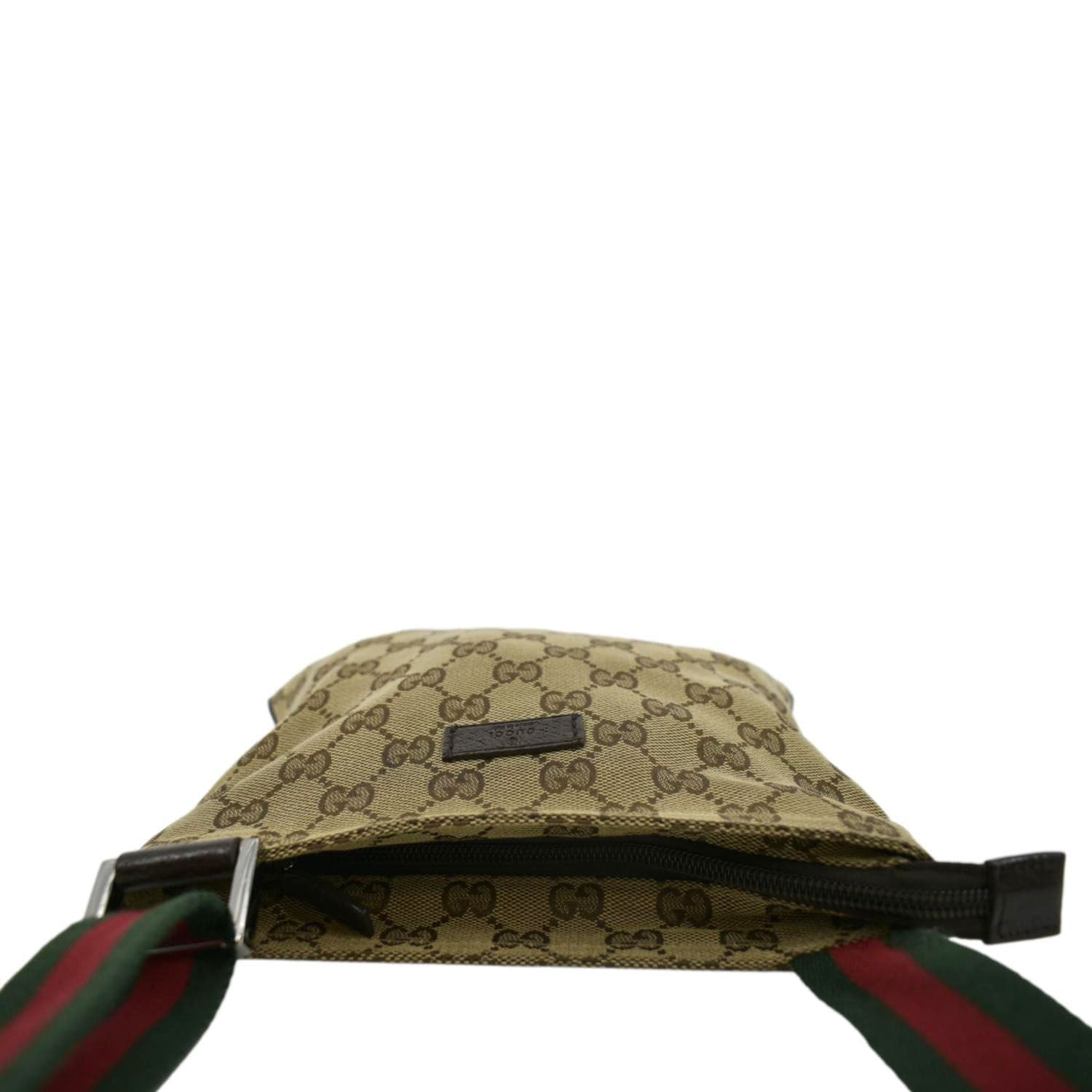 Gucci Web Small Messenger Bag Canvas Monogram Crossbody Bag