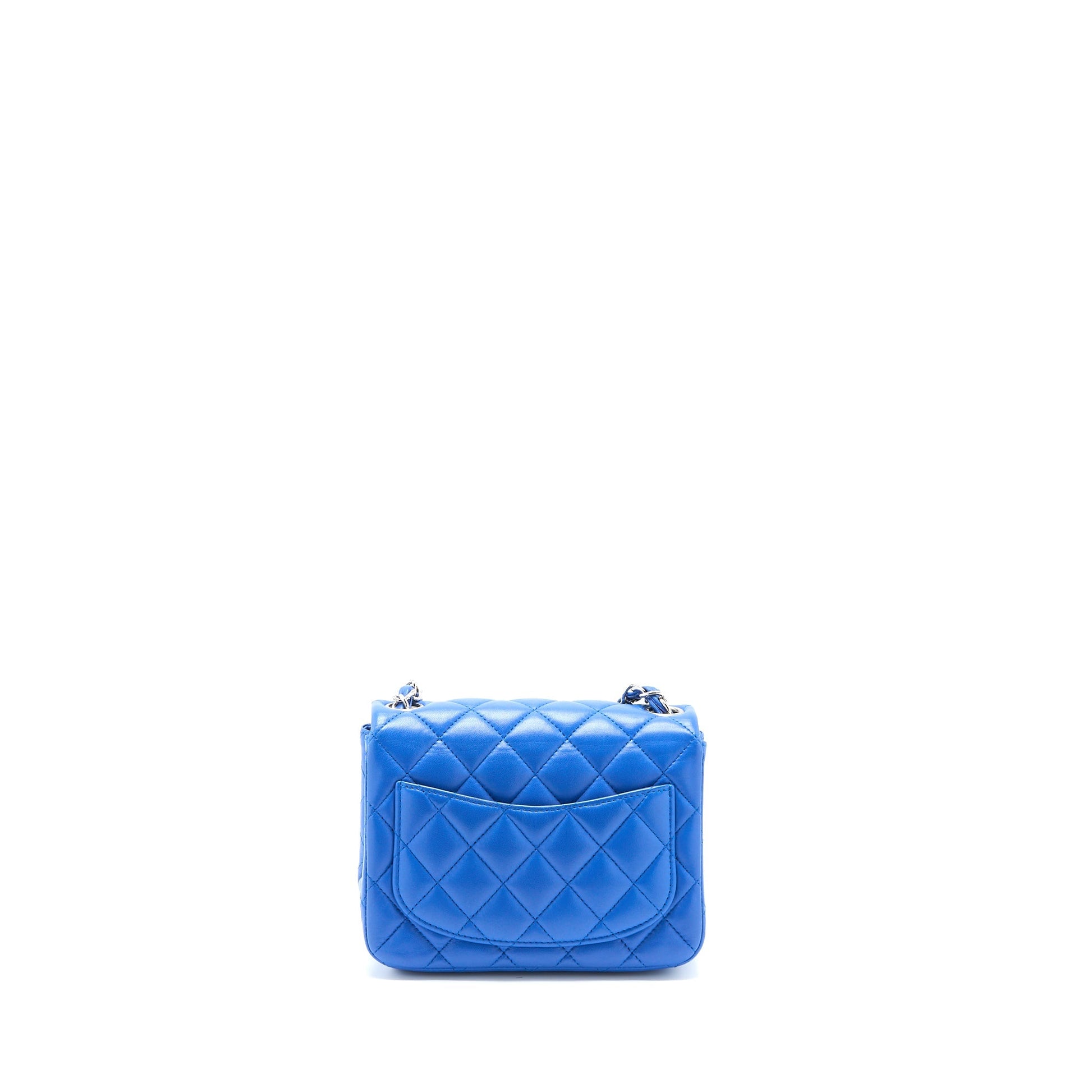 Chanel Square Flap Lambskin SHW Blue Shoulder Bag