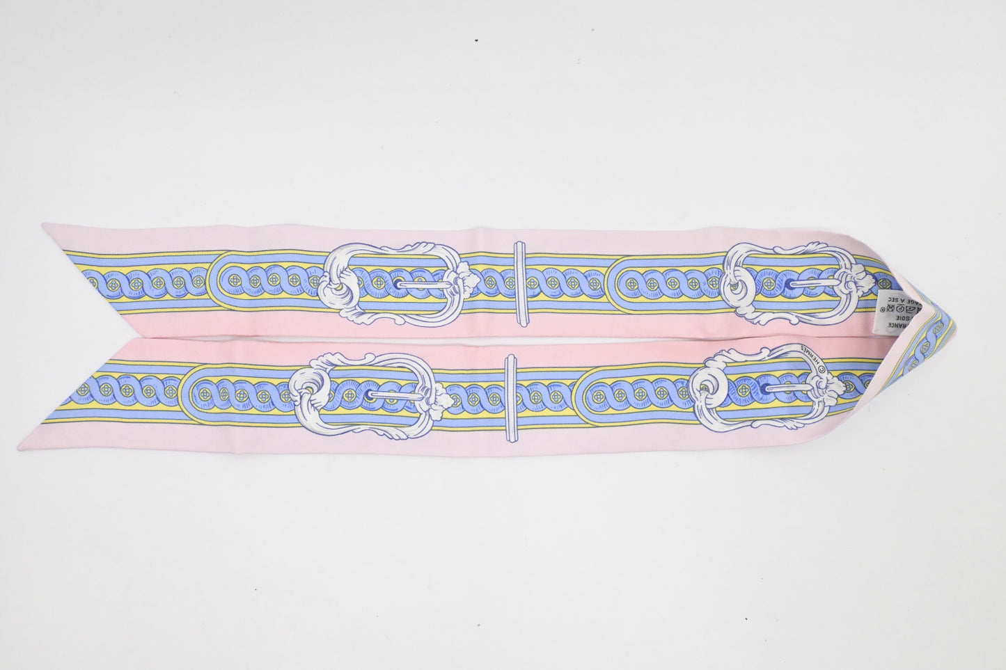 Hermes 'Bride De Cour' Twilly In Silk Handbag Pink Travel Bag