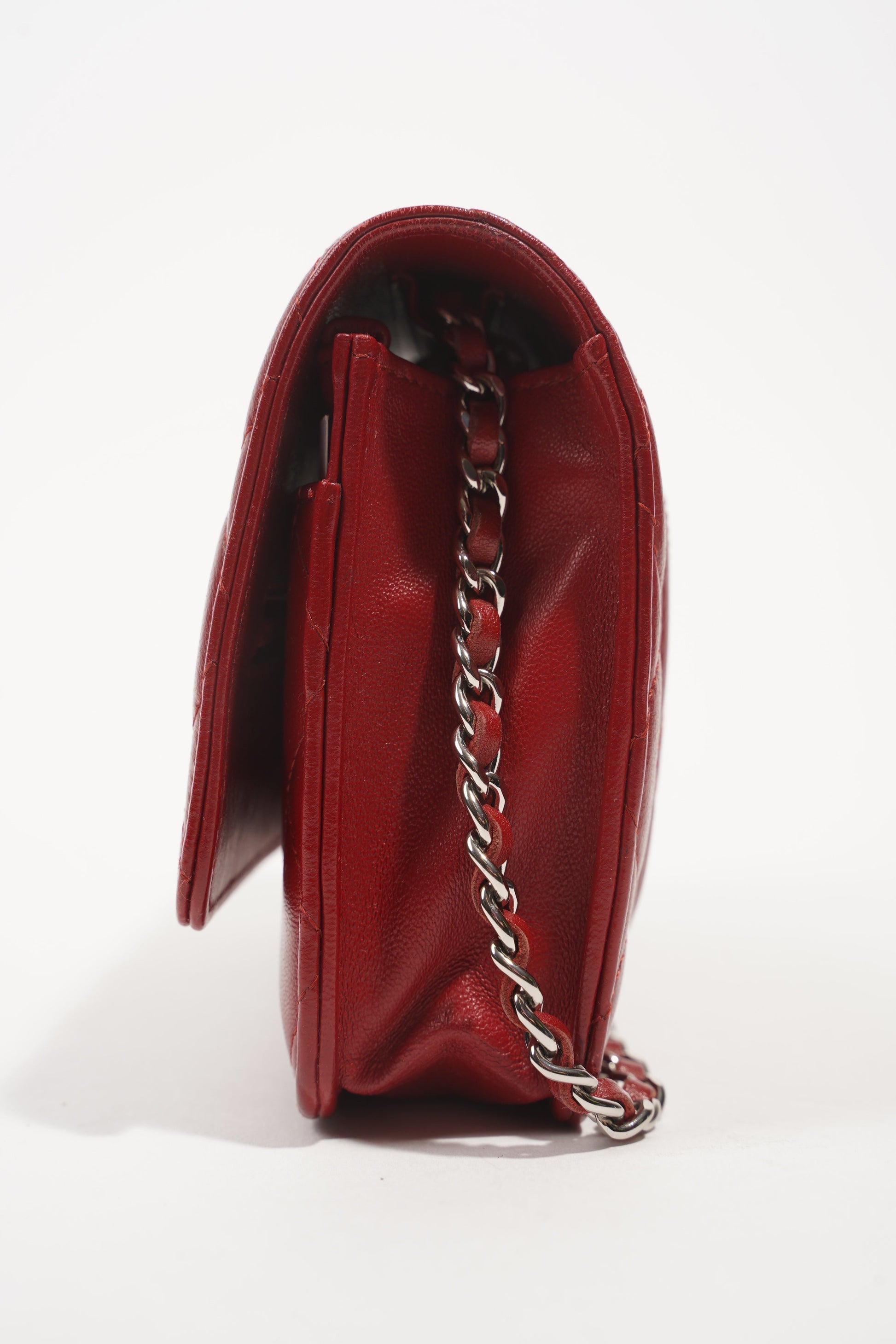 Chanel Womens Wallet On Chain Burgundy