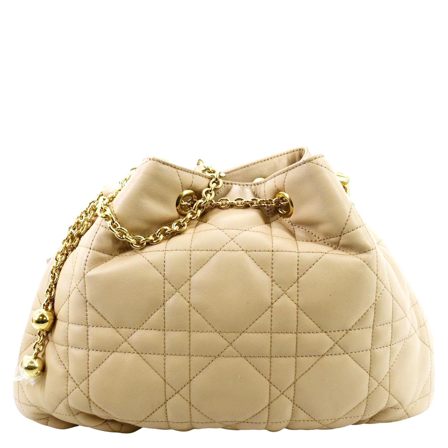 Dior Ammi Macrocannage Shoulder Bag Sand Rose Lambskin