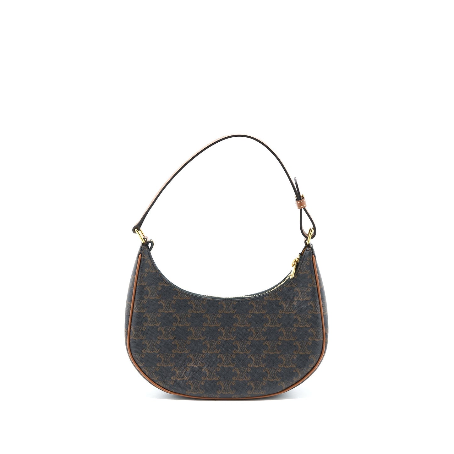 Celine Ava Purse In Triomphe Calfskin Handbag Canvas Tan Travel Bag