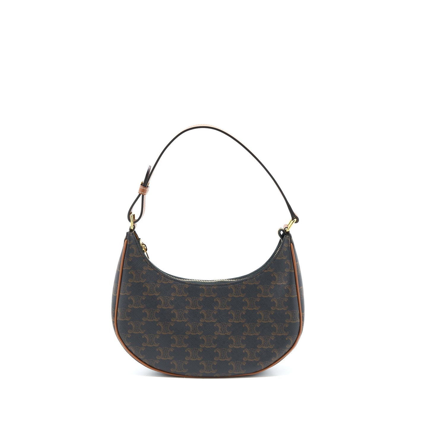 Celine Ava Purse In Triomphe Calfskin Handbag Canvas Tan Travel Bag