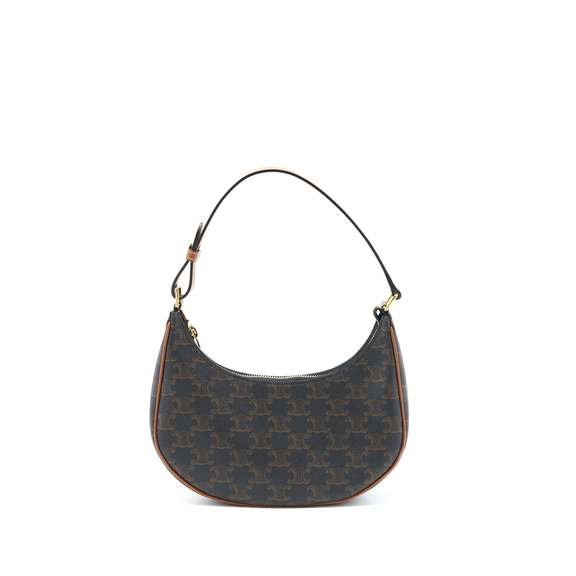 Celine Ava Purse In Triomphe Calfskin Handbag Canvas Tan Travel Bag