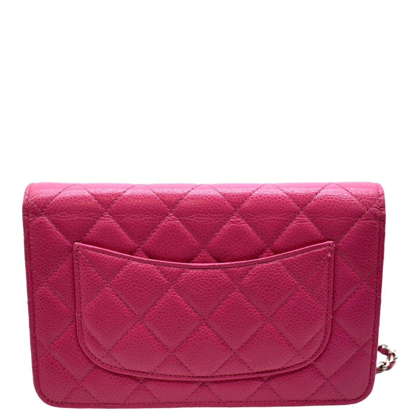 Chanel WOC Quilted Caviar Leather Pink Wallet Case