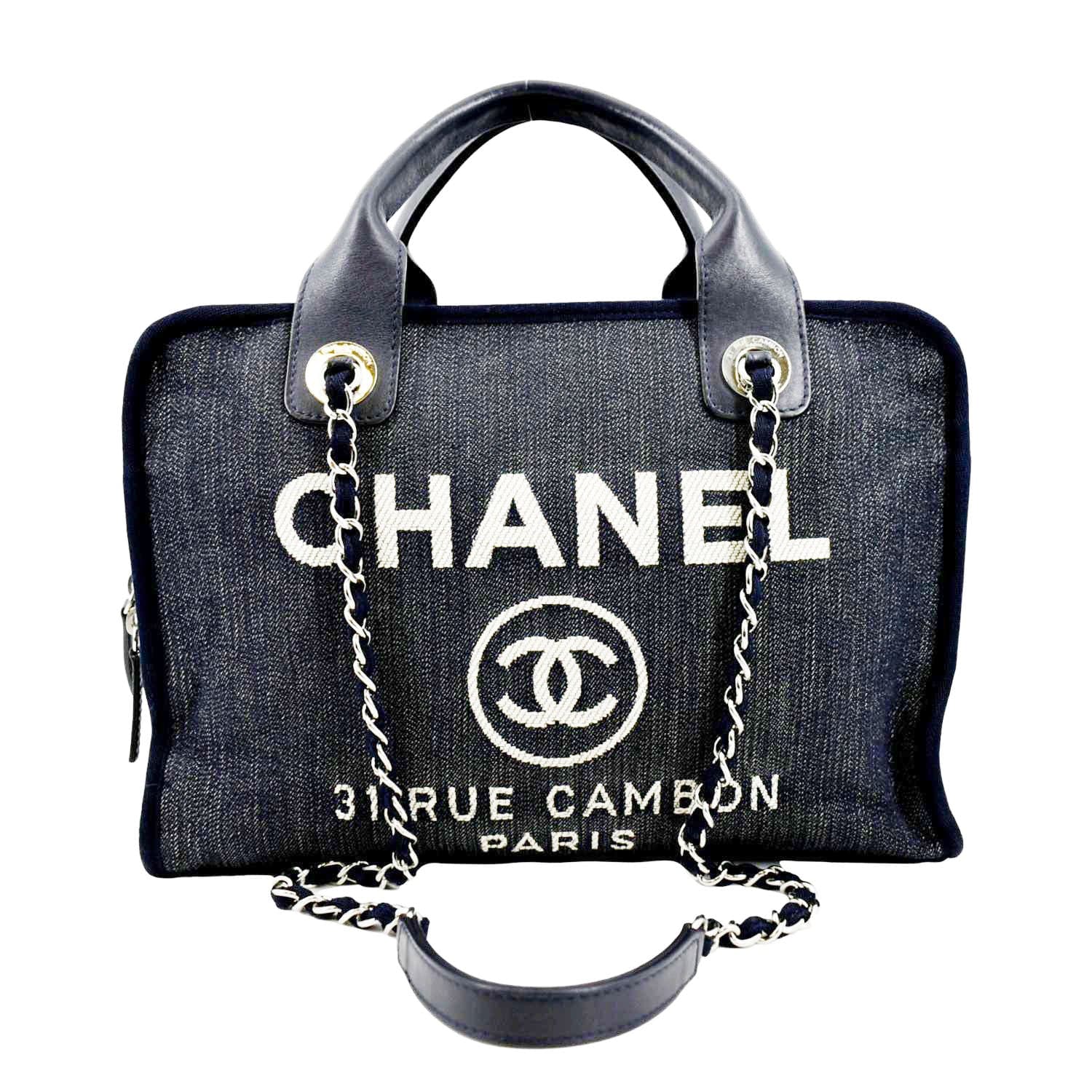 Chanel Deauville Bowling Denim Blue Travel Bag